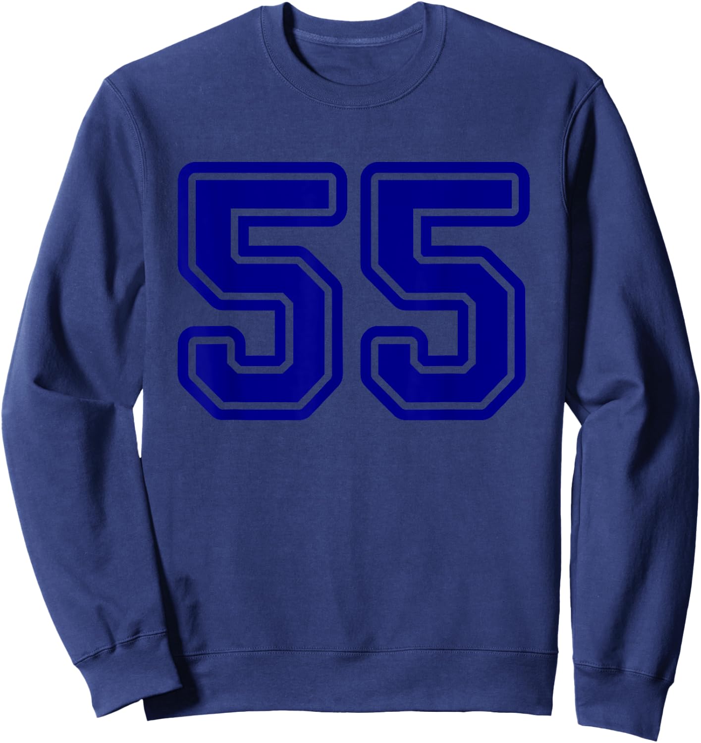 Number #55 Blue Sport Varsity Number 55 Sweatshirt - Sweatshirt | Navy