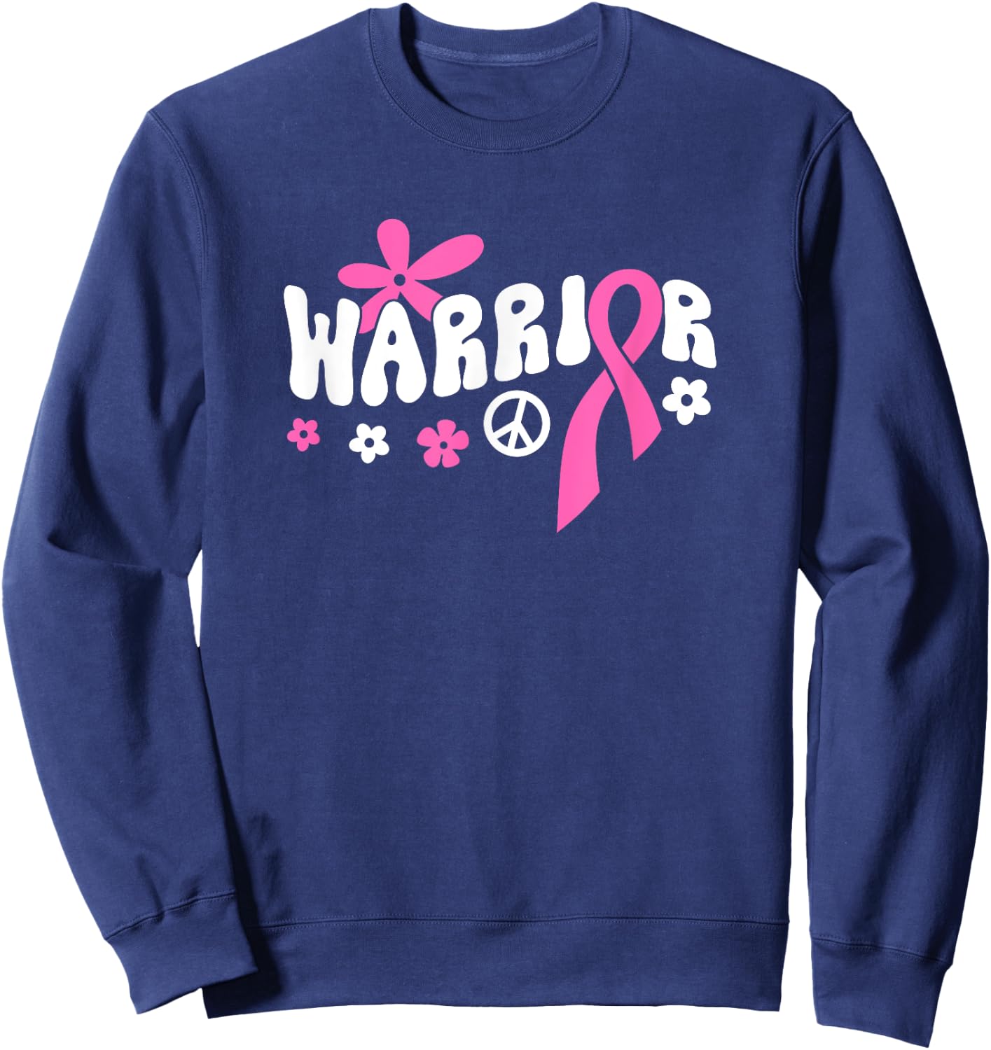 Breast Cancer Warrior Sweatshirt - Sweatshirt | Navy