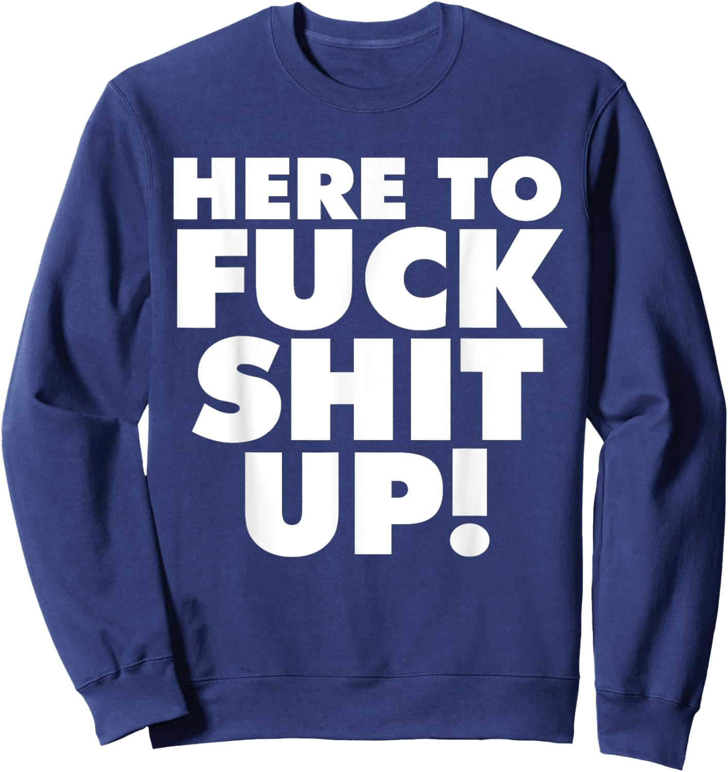 Here to Fuck Shit Up Sweatshirt - Sweatshirt | Navy