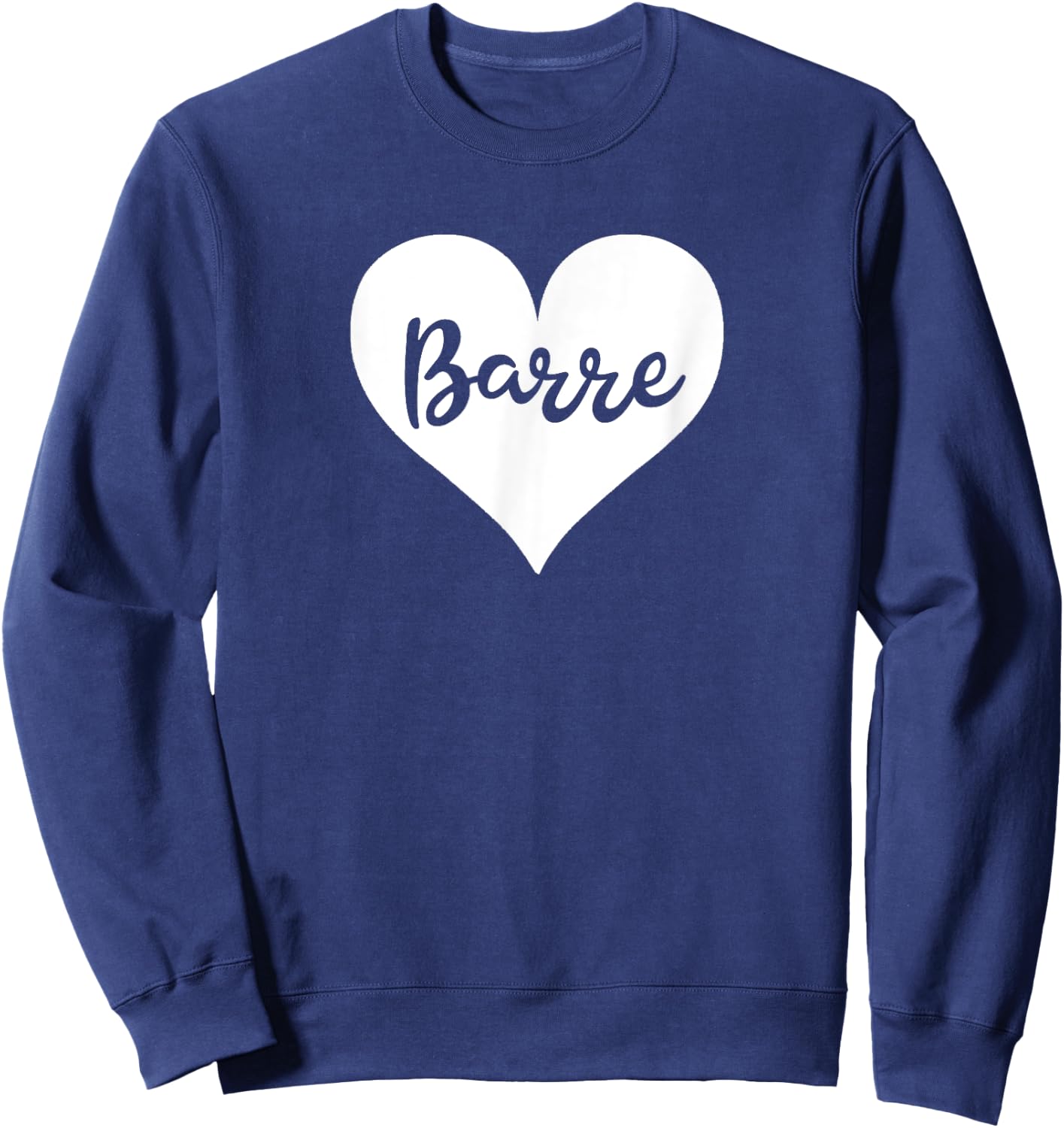 Barre Love Heart Cute Funny Yoga Exercise Barre Sports Sweatshirt - Sweatshirt | Navy