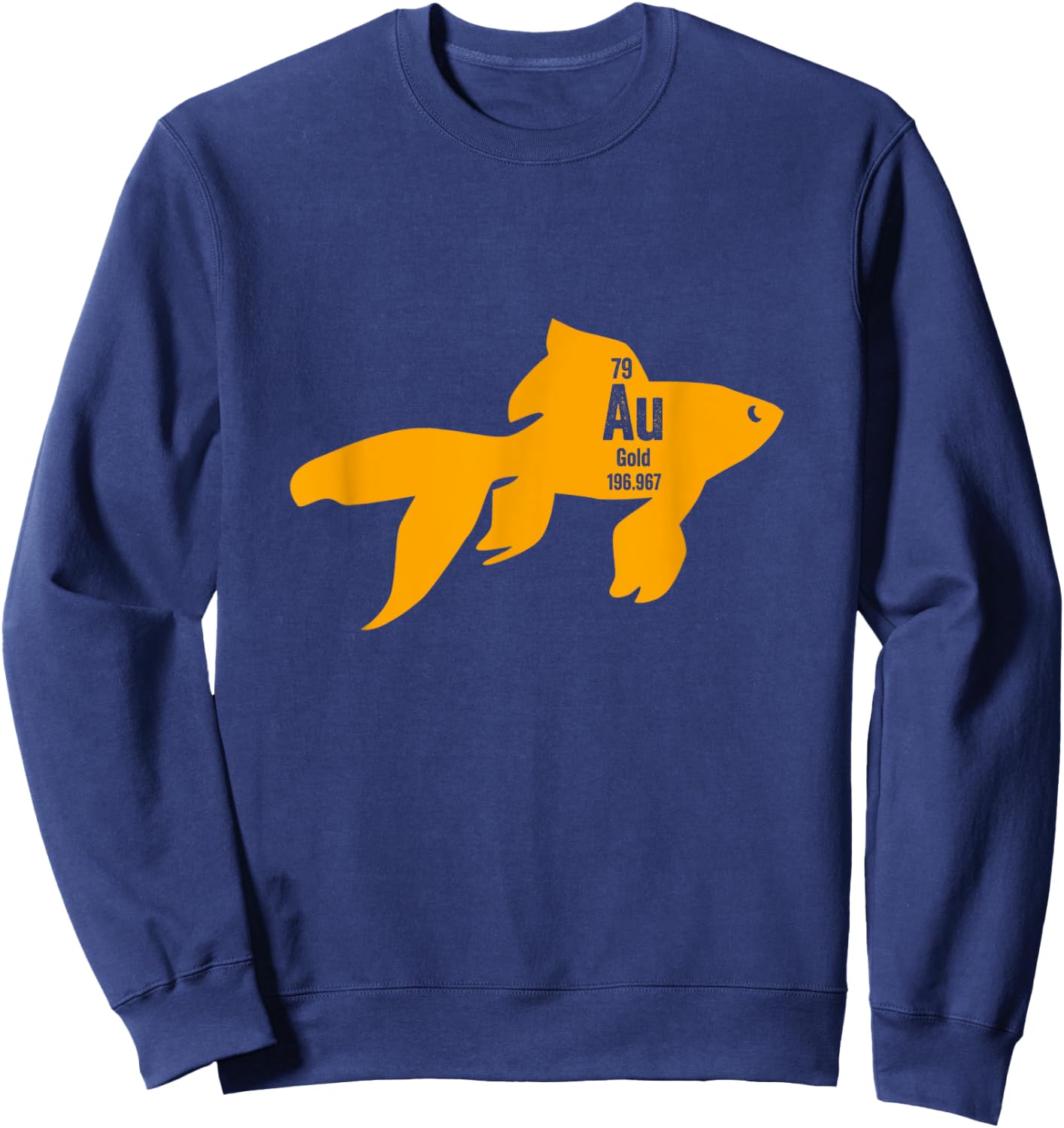 Funny Au Fish Chemistry Gold Element Sweatshirt - Sweatshirt | Navy