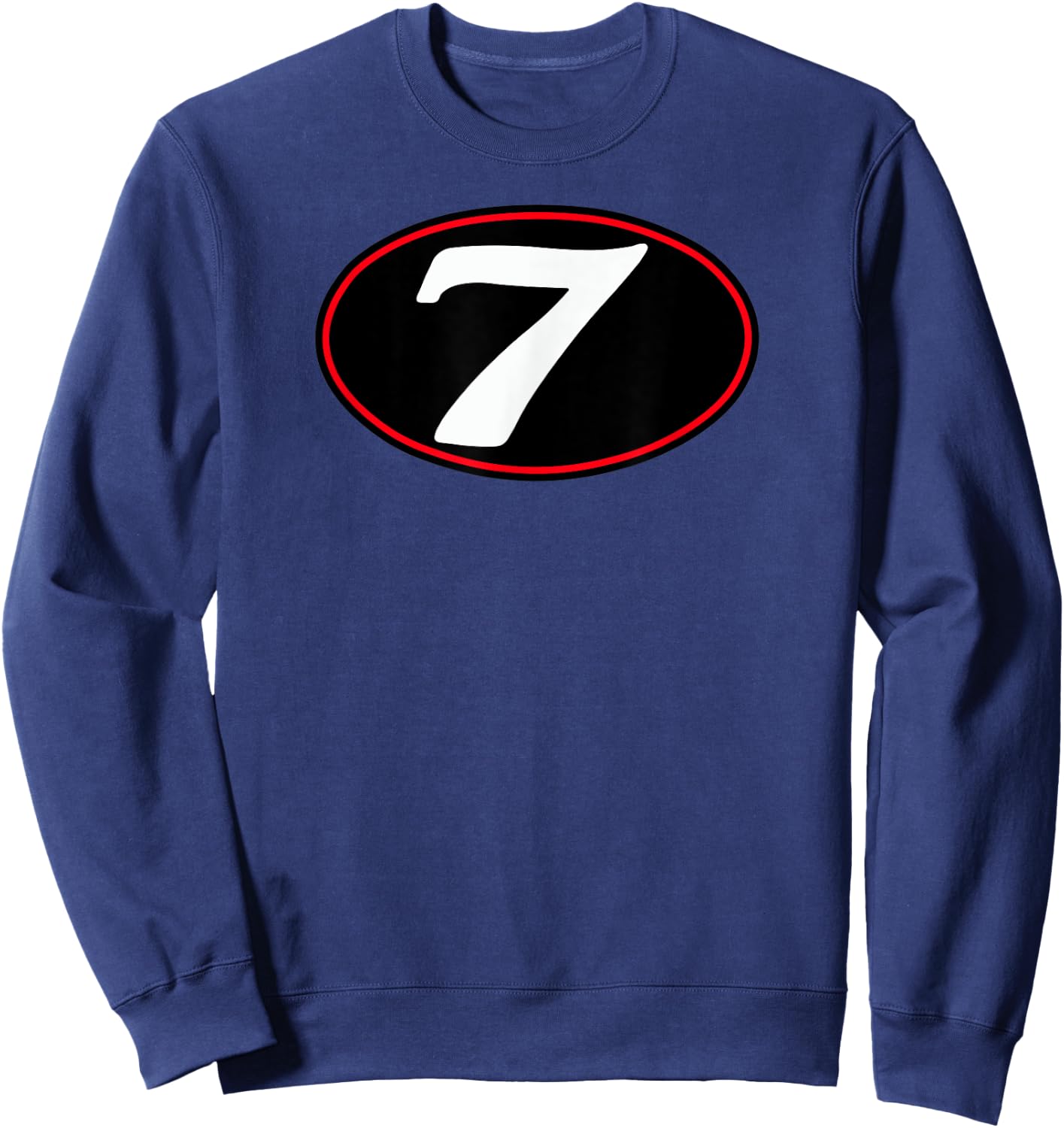 MG V7 Cafe Racer Italian Motorcycle #7 Oval Logo (Black) Sweatshirt - Sweatshirt | Navy