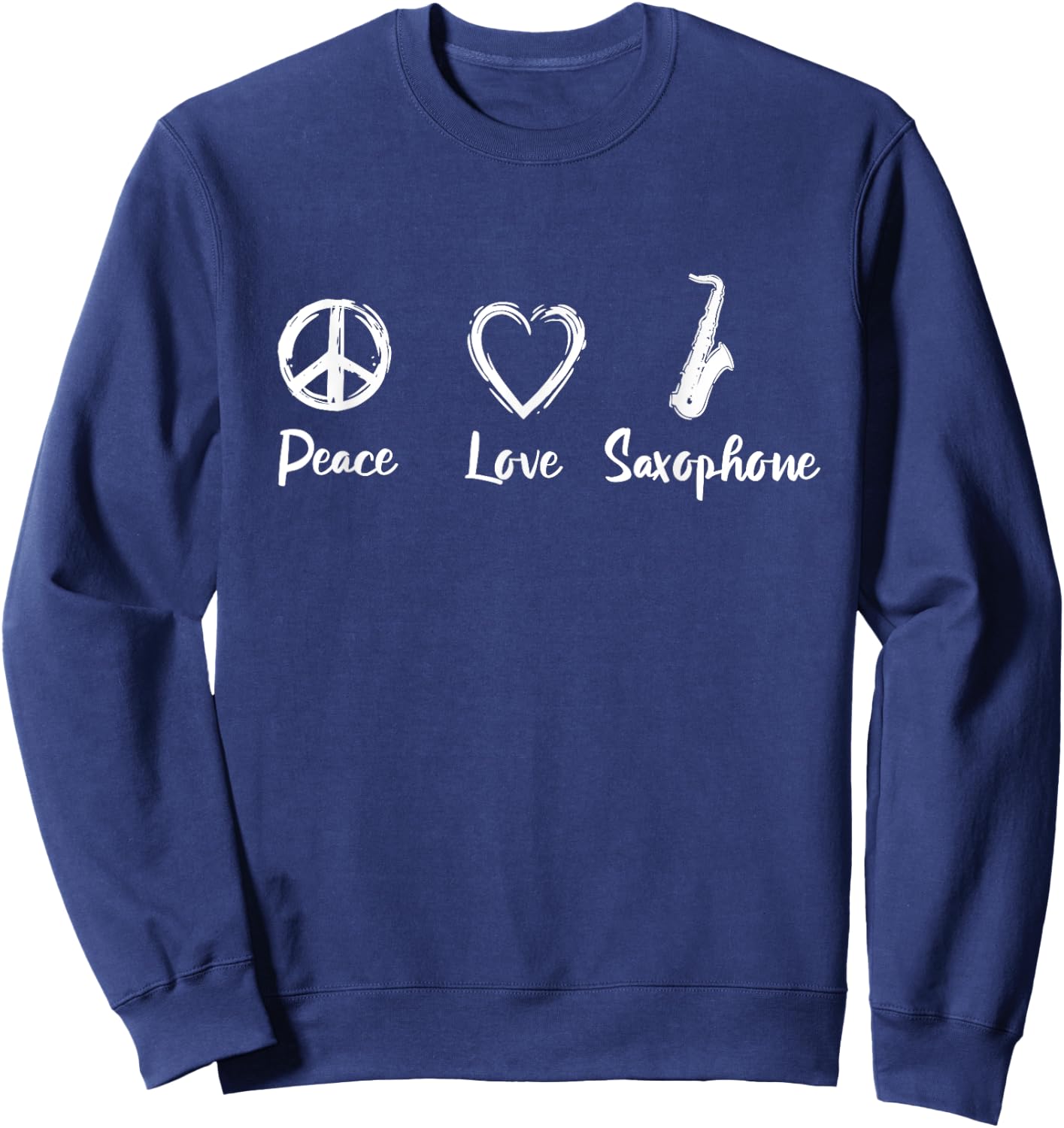 Saxophone Love Saxophonist Reed Instrument Sweatshirt - Sweatshirt | Navy