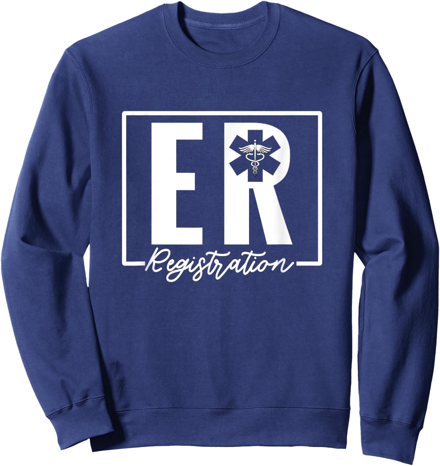 Emergency Registration ER Room patient Register Nursing Sweatshirt - Sweatshirt | Navy