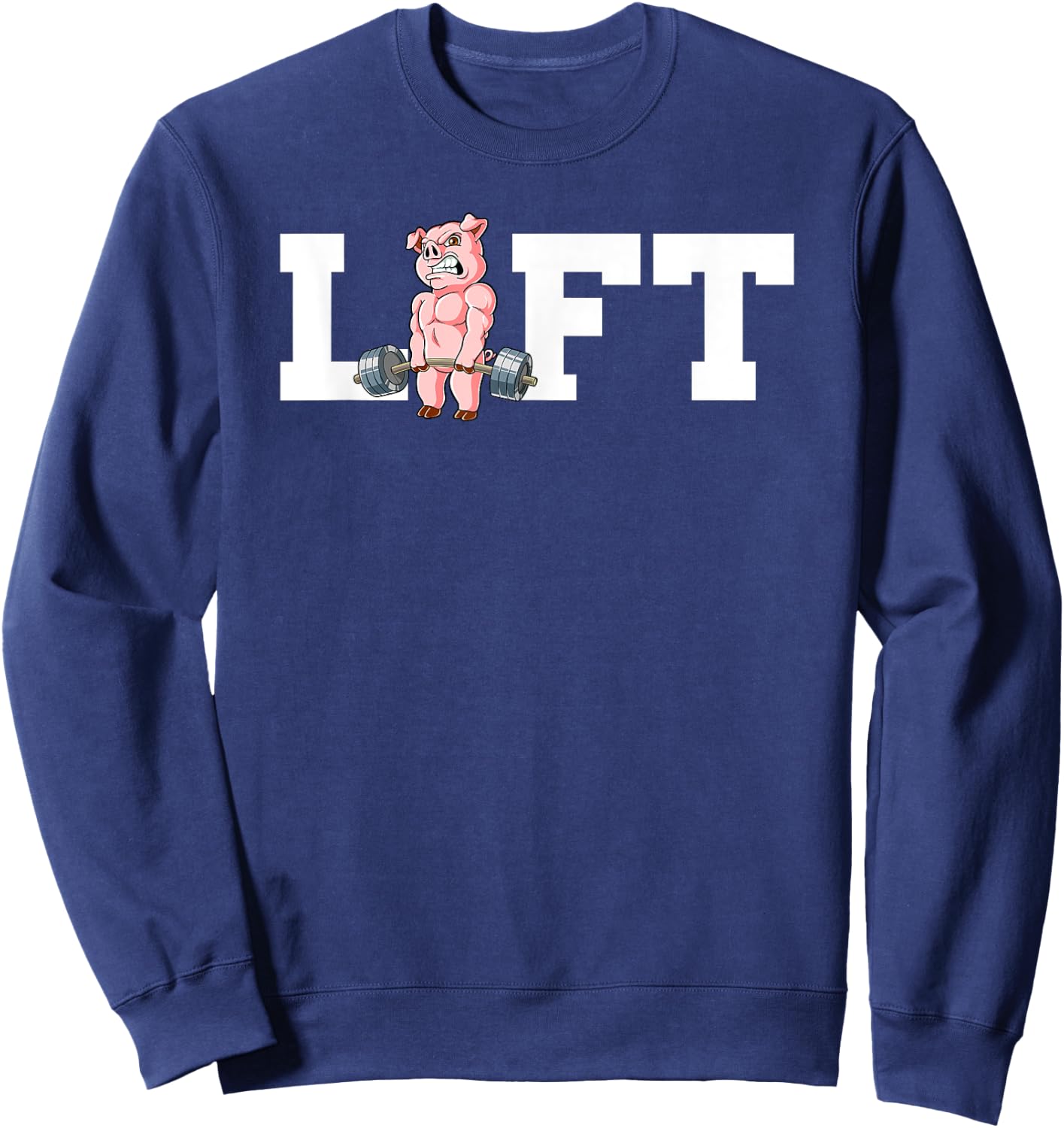 Pig Gym Weight Training Lift Deadlift Sweatshirt - Sweatshirt | Navy