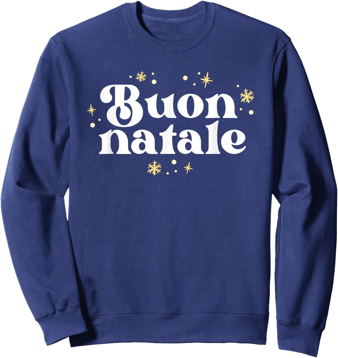 Vintage Buon Natale Italian Christmas Italy Pride Xmas Sweatshirt - Sweatshirt | Navy