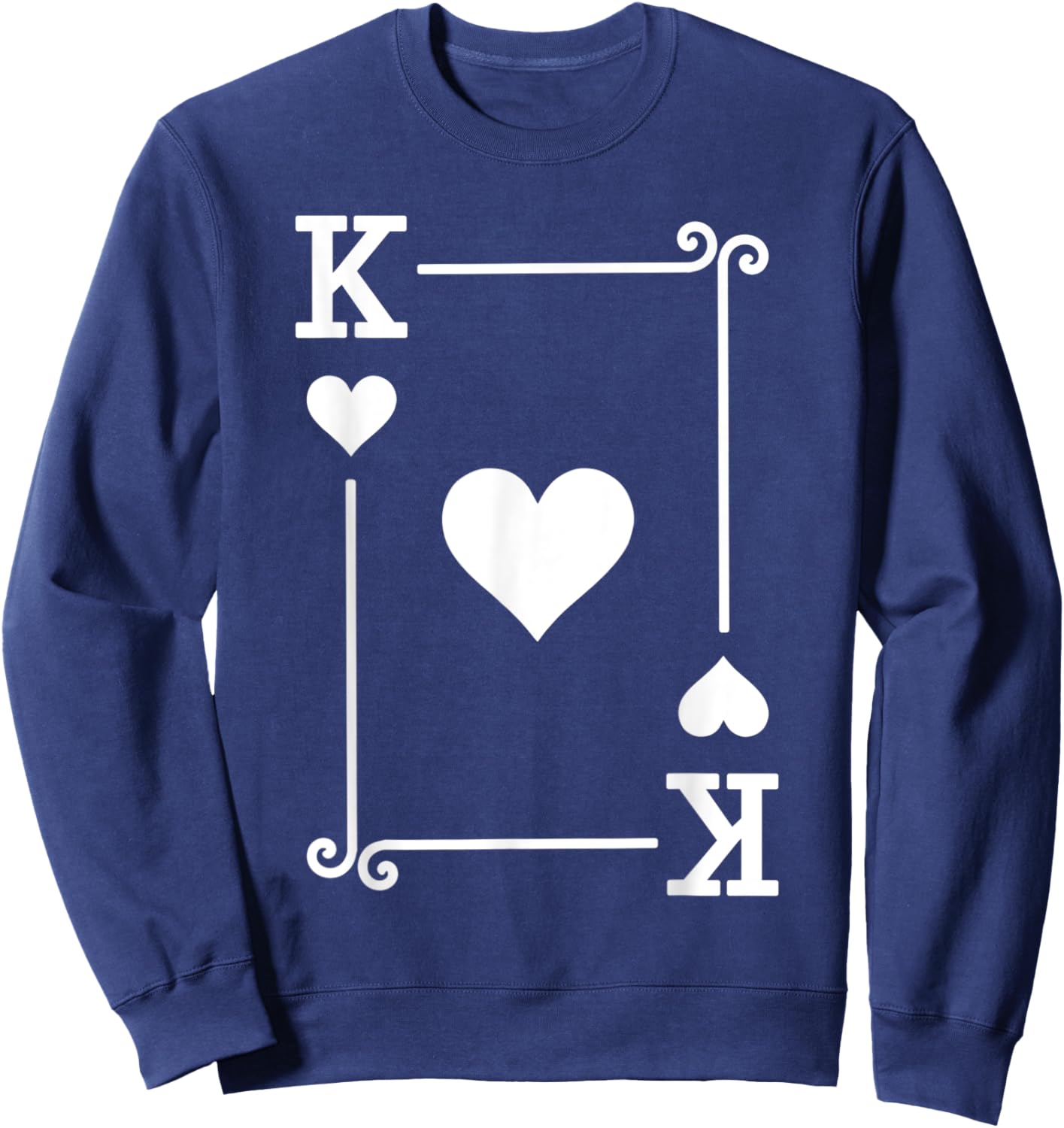 King Hearts Card Costume - Playing Cards - King Hearts Sweatshirt - Sweatshirt | Navy