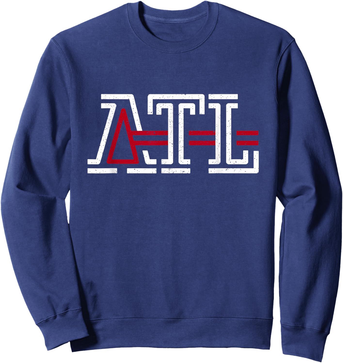 Vintage Atlanta Georgia ATL Classic Distressed Sweatshirt - Sweatshirt | Navy