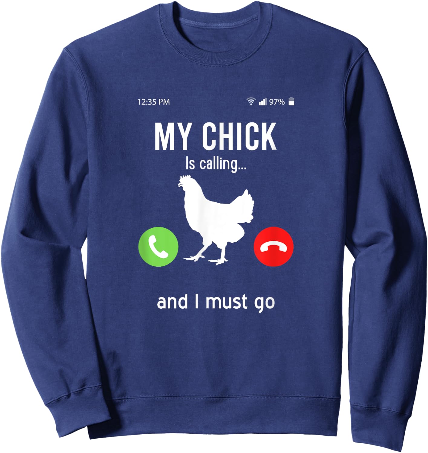 Chickens Chicken Vintage Chicken Sayings Sweatshirt - Sweatshirt | Navy