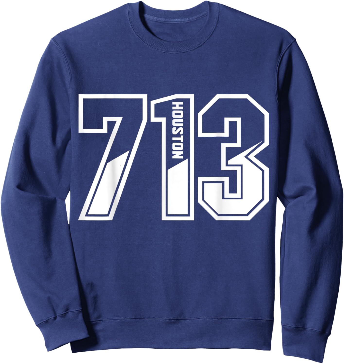 Houston Texas 713 Area Code Pride Vintage Sweatshirt - Sweatshirt | Navy