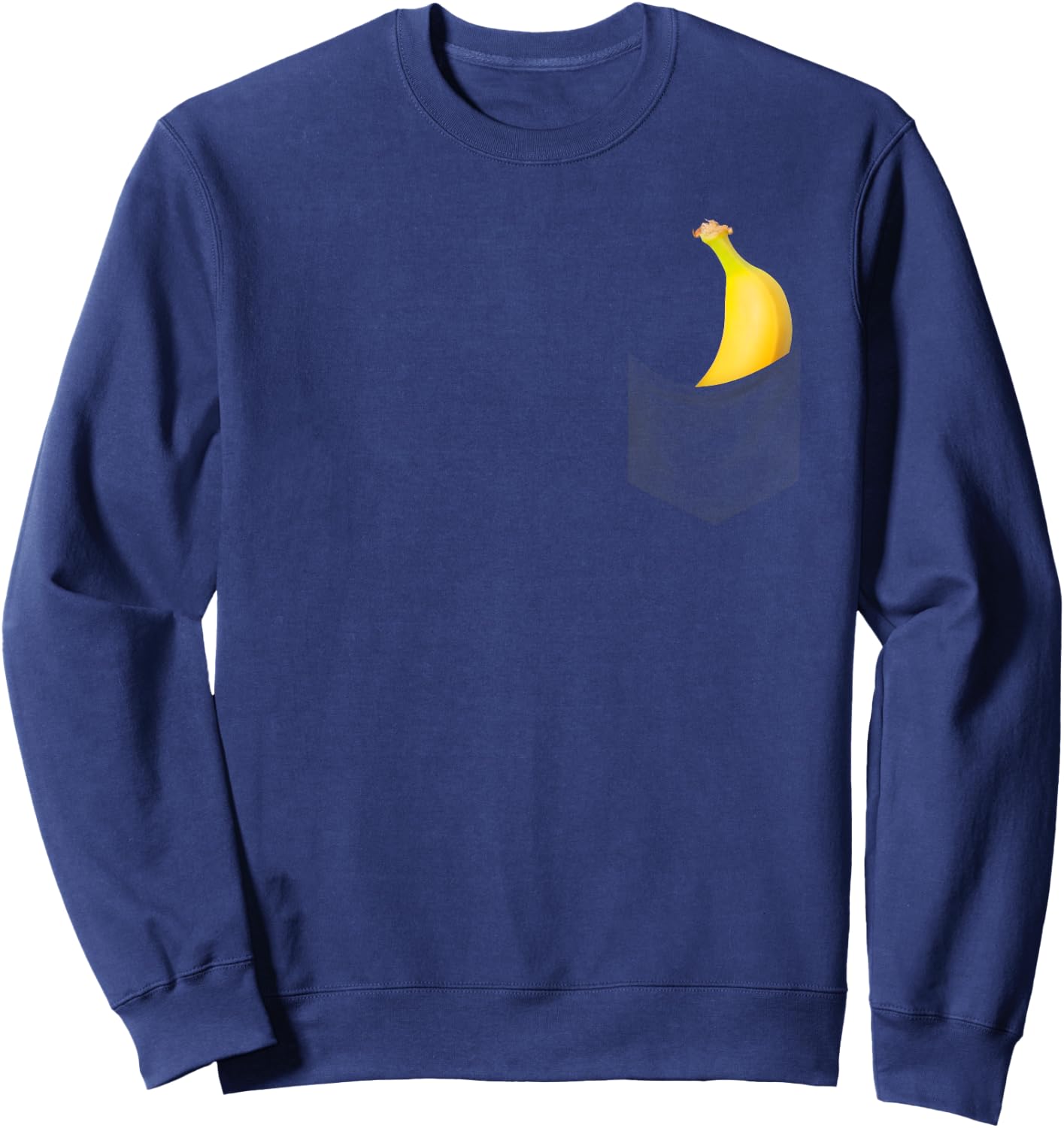 Banana Fruit In Pocket, funny bananas on chest Sweatshirt - Sweatshirt | Navy