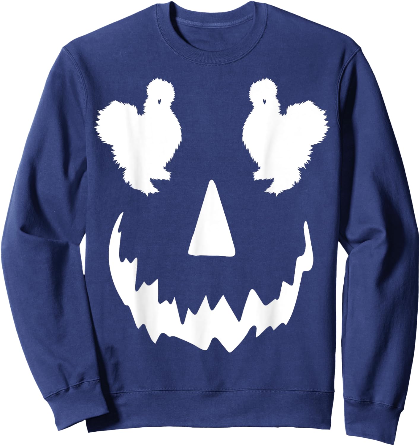 pumpkin Silkie Chicken halloween Sweatshirt - Sweatshirt | Navy