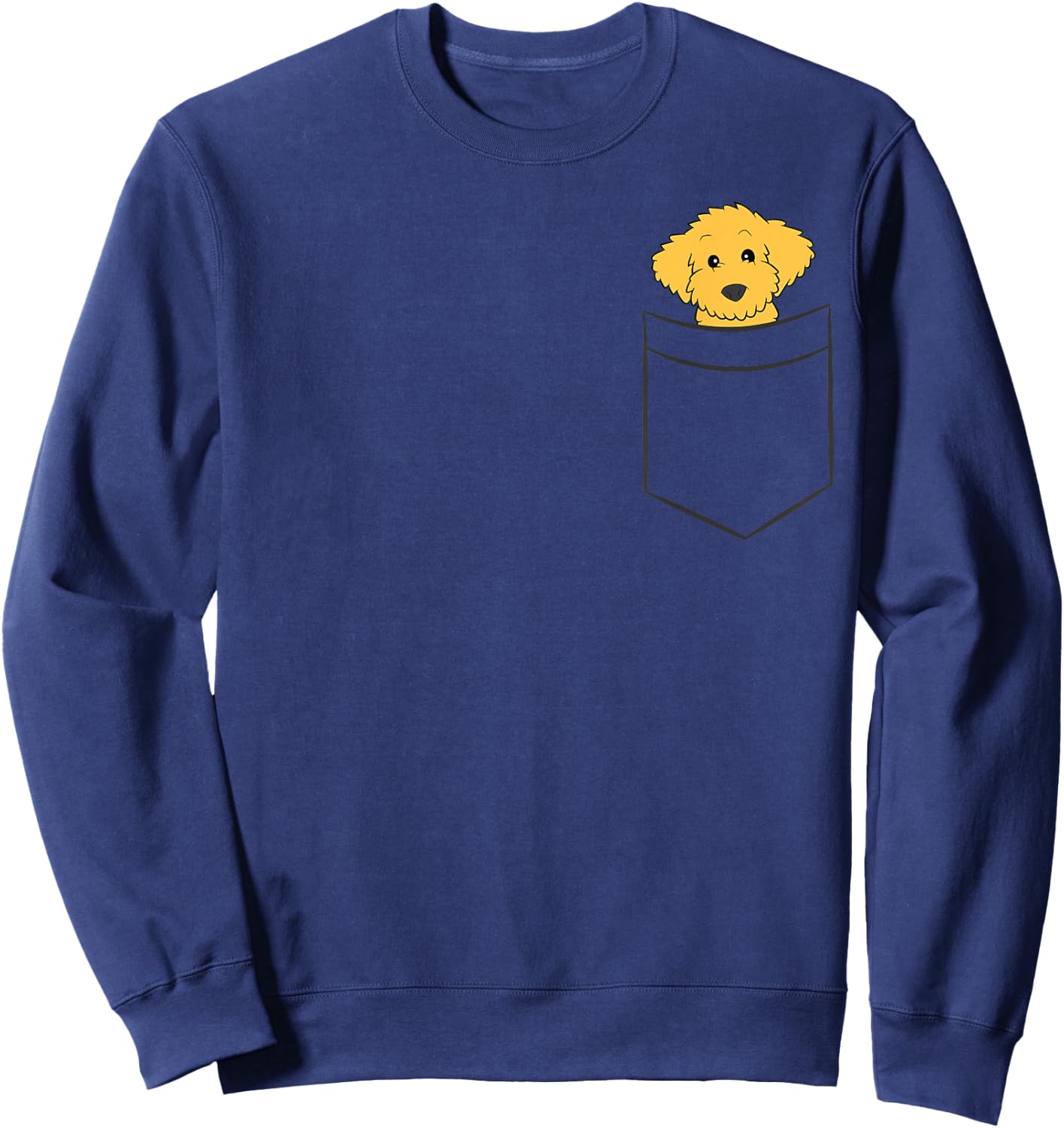 Goldendoodle Dog In Pocket Funny Goldendoodle Women Girls Kids Sweatshirt - Sweatshirt | Navy
