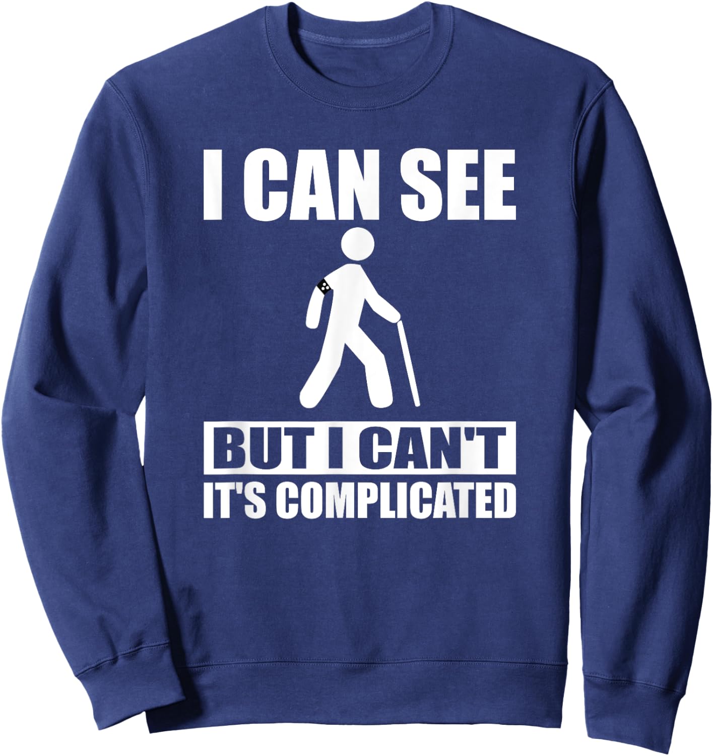 Blind Awareness Braille Teacher I Read braille Men Women Sweatshirt - Sweatshirt | Navy