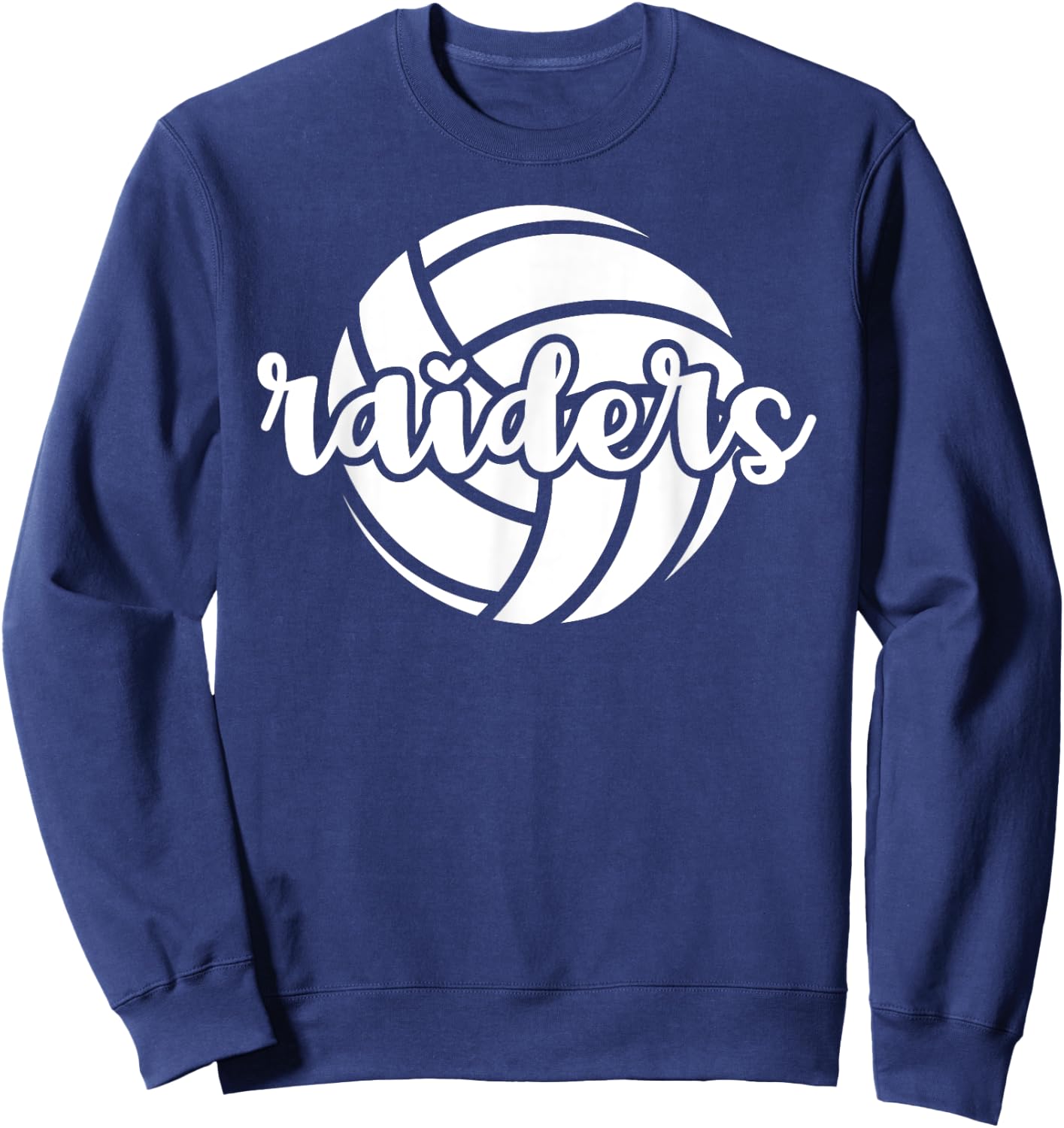 Raiders Volleyball Team Mascot School Spirit Game Night Sweatshirt - Sweatshirt | Navy