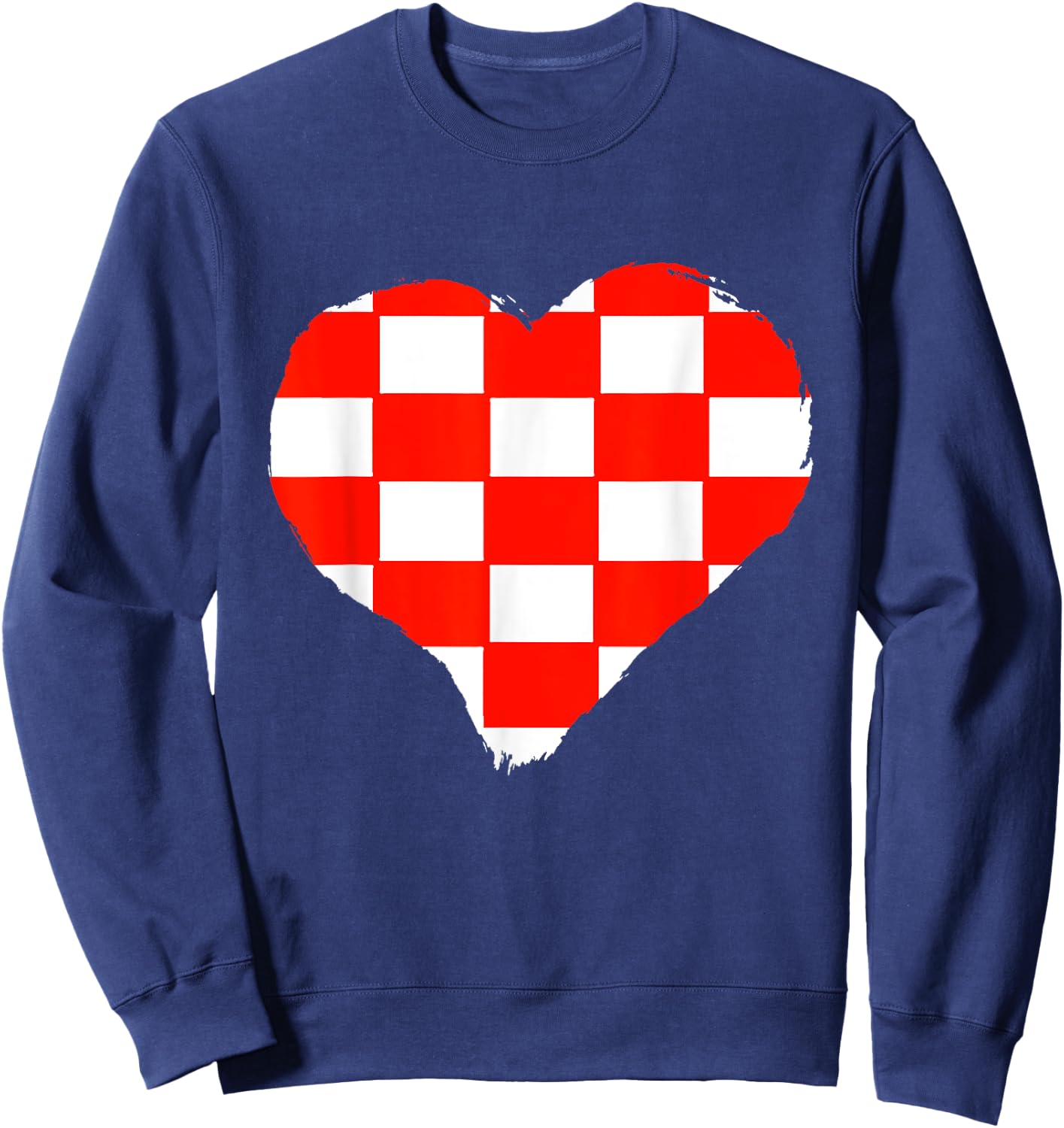 Croatia Heart Love Croatian Pride Croatian Flag Hrvatska Sweatshirt - Sweatshirt | Navy