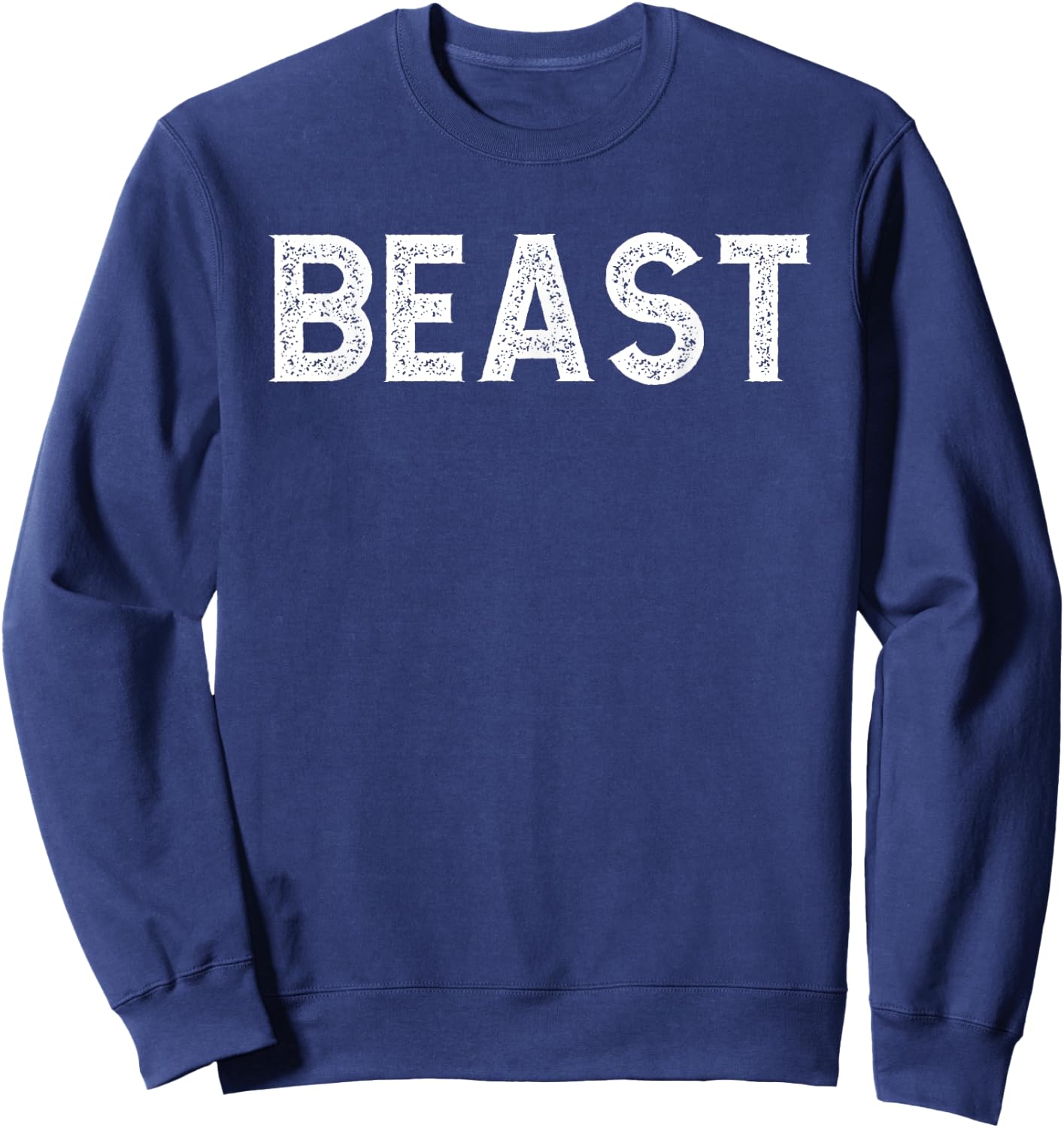 BEAST Cool Men's Gym Workout Sport Muscle Bodybuilding Gear Sweatshirt - Sweatshirt | Navy