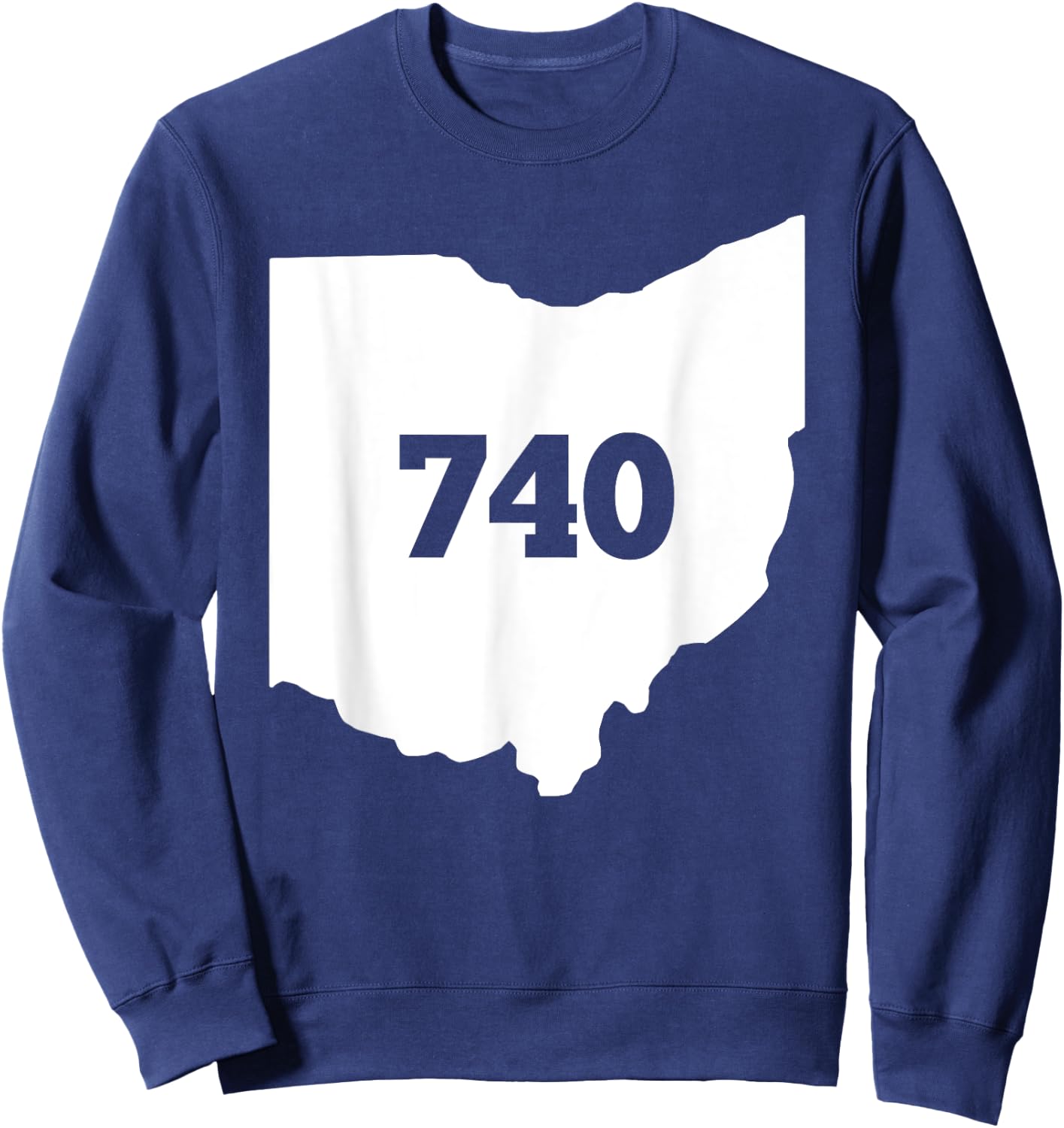 Ohio 740 Area Code Sweatshirt - Sweatshirt | Navy