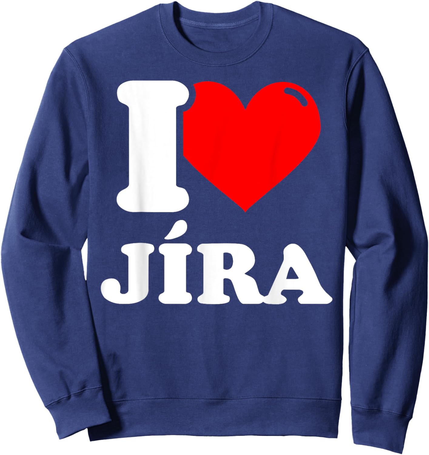 I love jíra given name Sweatshirt - Sweatshirt | Navy