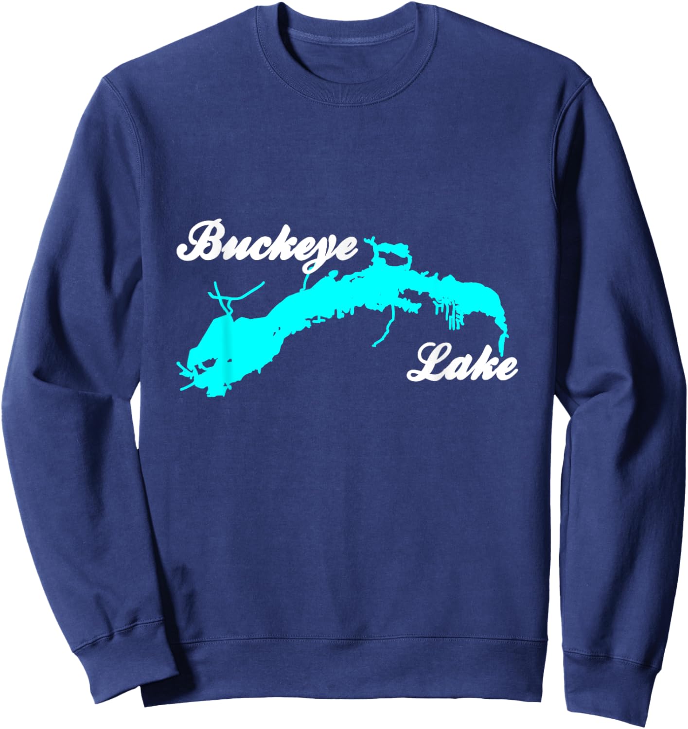 Minimalist Buckeye Lake - Ohio Sweatshirt - Sweatshirt | Navy