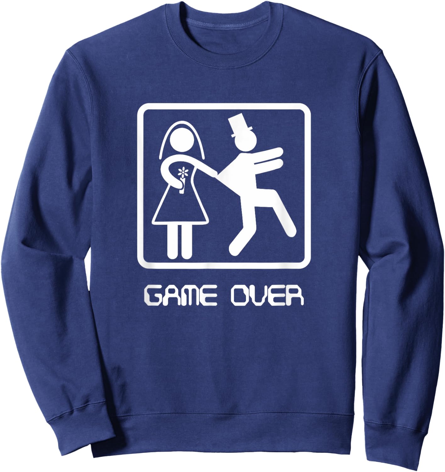 Game Over Stag Party - Wedding Groom Tea Sweatshirt - Sweatshirt | Navy