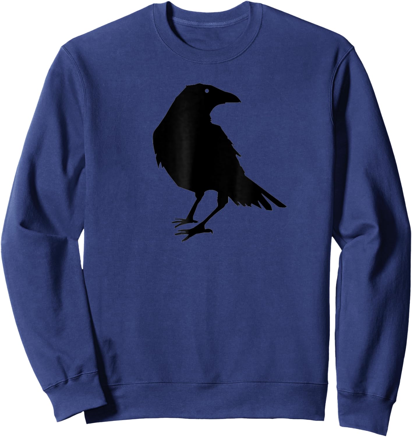 Beautiful Black Crow Raven Bird Silhouette Sweatshirt - Sweatshirt | Navy