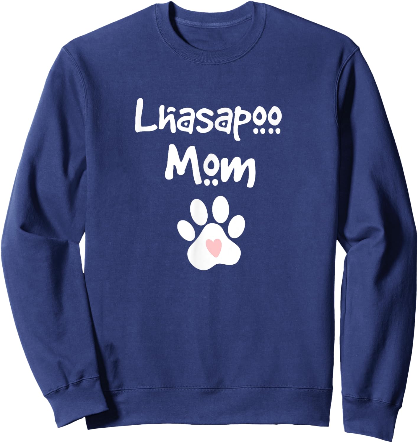 Lhasapoo Mom Lhasa Apso Poodle Mix Breed Dog Sweatshirt - Sweatshirt | Navy