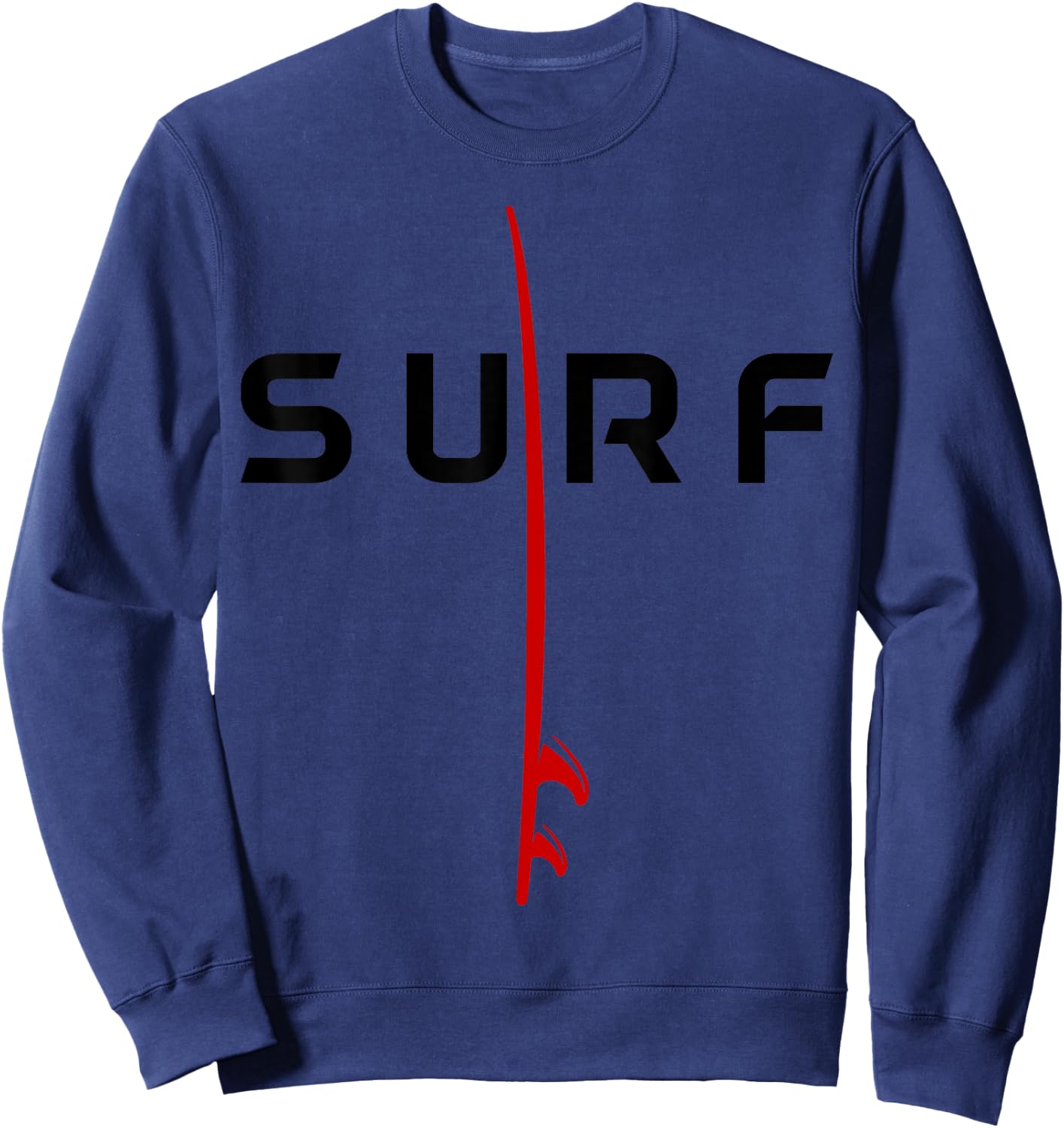 Surf Board Surfing Beach Vintage Retro Surfer Women Kids Sweatshirt - Sweatshirt | Navy