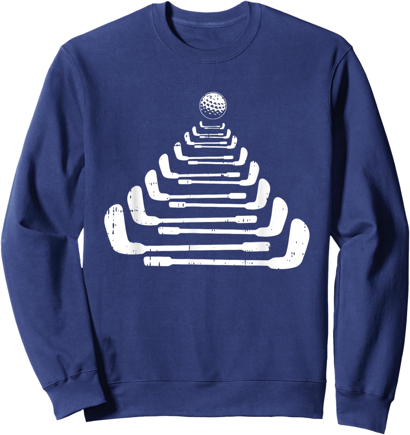 Golf Christmas Tree Pajama Cool X-Mas Golfing Golfer Sweatshirt - Sweatshirt | Navy