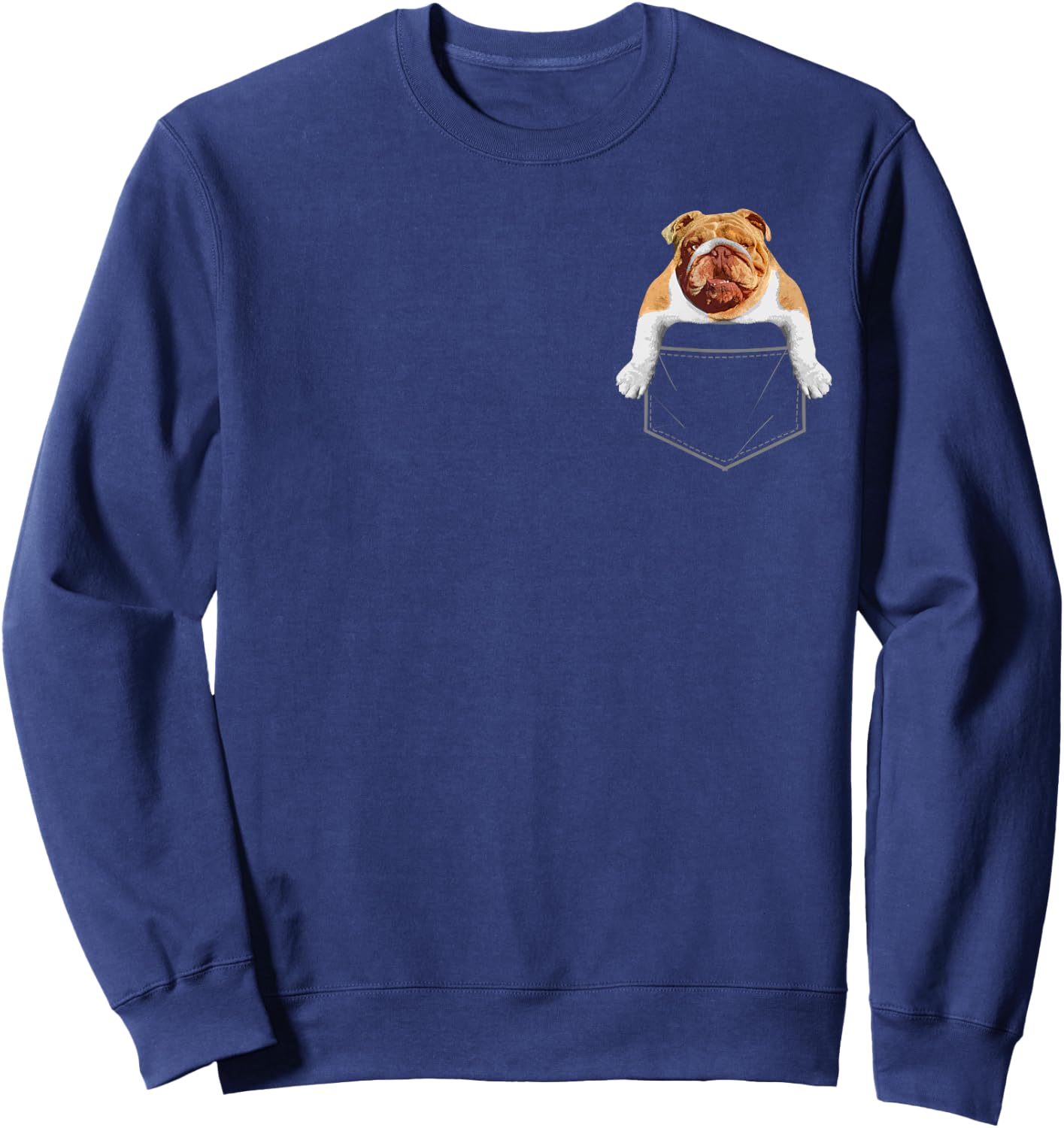 Funny English Bulldog Art Women Bulldog Owner Lover Sweatshirt - Sweatshirt | Navy