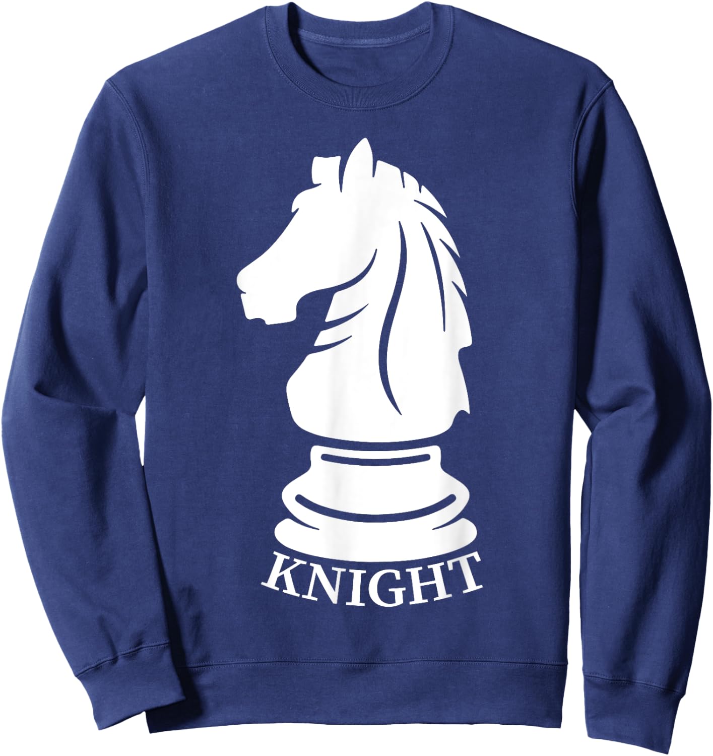 White Knight Chess Piece Chess Lovers Gag Gifts Men Kids Sweatshirt - Sweatshirt | Navy