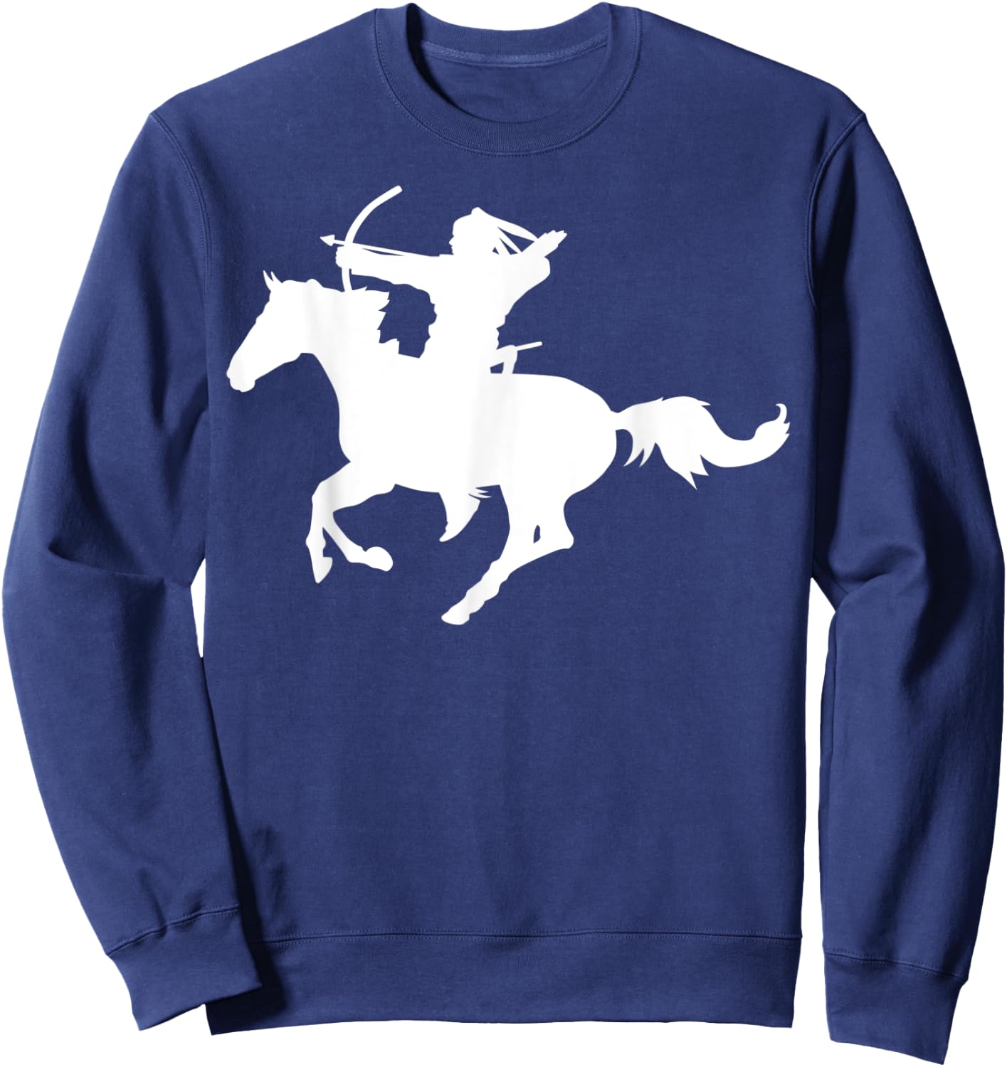 Indigenous Art Archer Horse Rider Southwest Sweatshirt - Sweatshirt | Navy