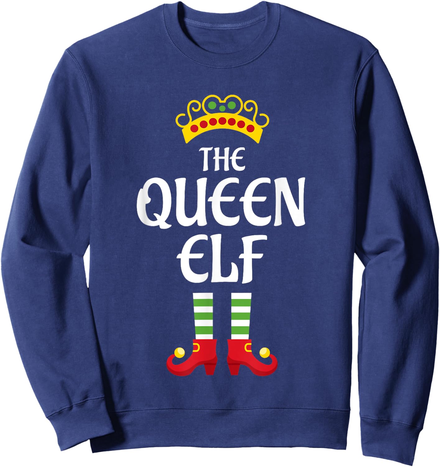 Queen Elf Family Matching Group Christmas Sweatshirt - Sweatshirt | Navy