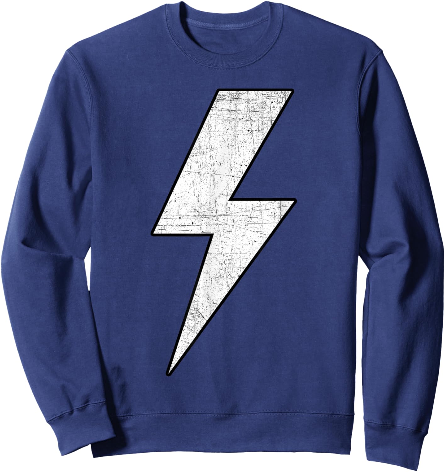 BLACK & WHITE Bolt Lightning Thunderbolt Team Sweatshirt - Sweatshirt | Navy