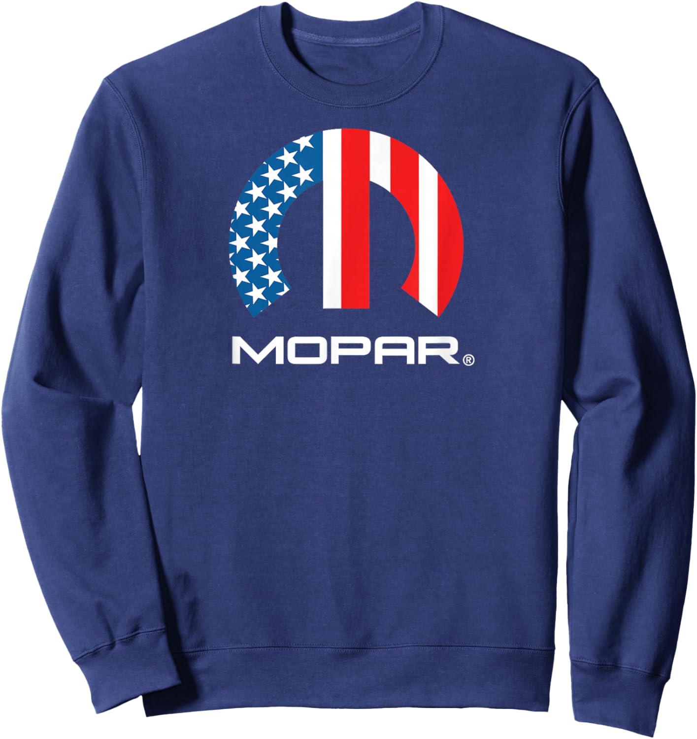 Mopar American Flag White Logo Sweatshirt - Sweatshirt | Navy