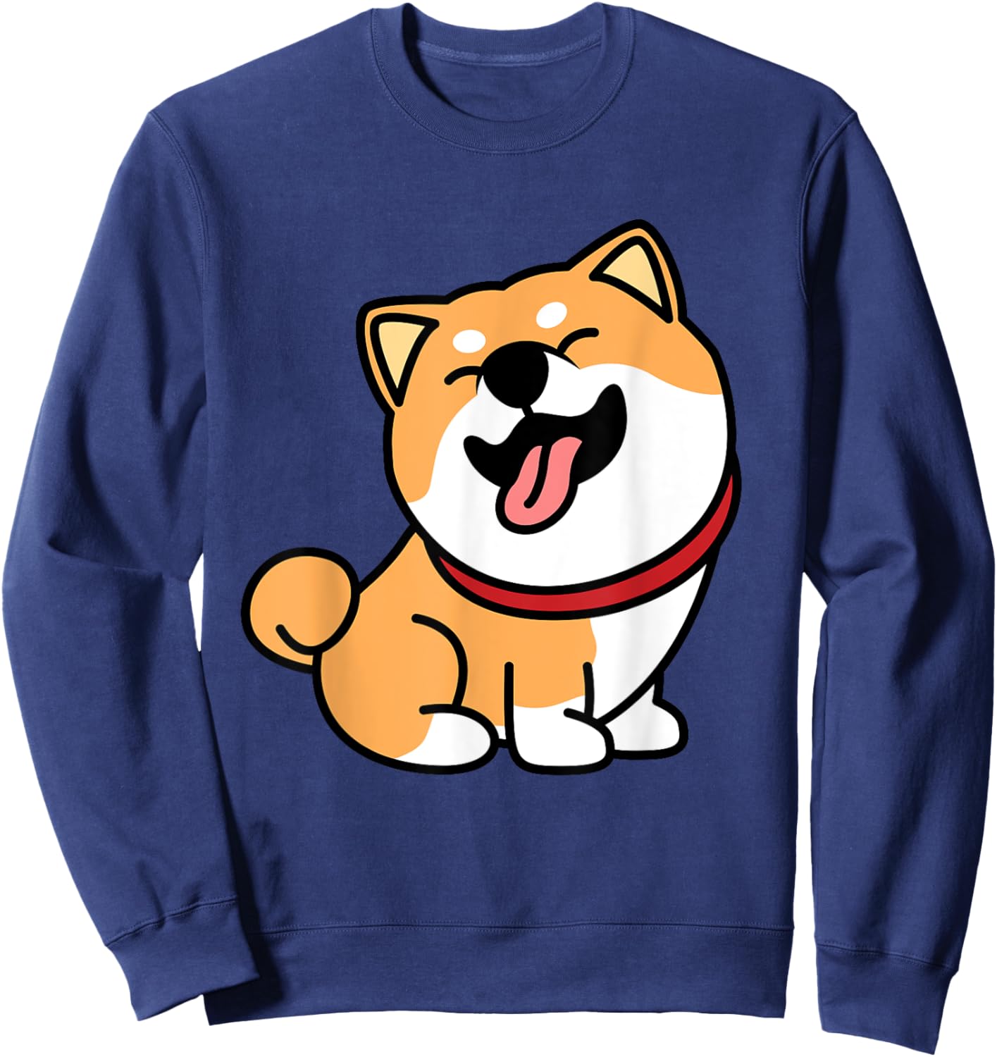 Cute Shiba Inu Dog Lover Men Women Girls Kids Sweatshirt - Sweatshirt | Navy
