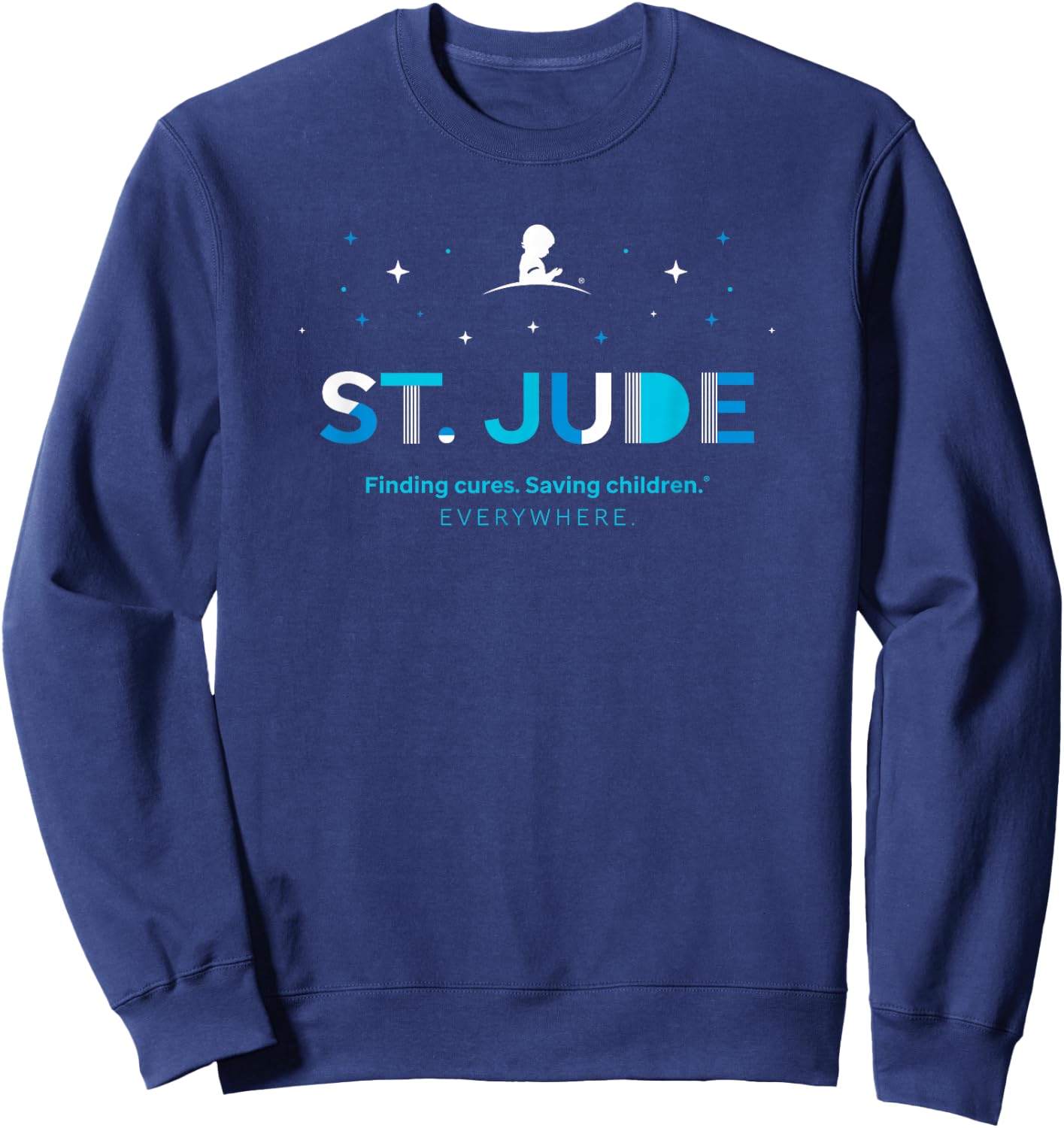 St. Jude "Finding Cures. Saving Children. EVERYWHERE" Block Sweatshirt - Sweatshirt | Navy