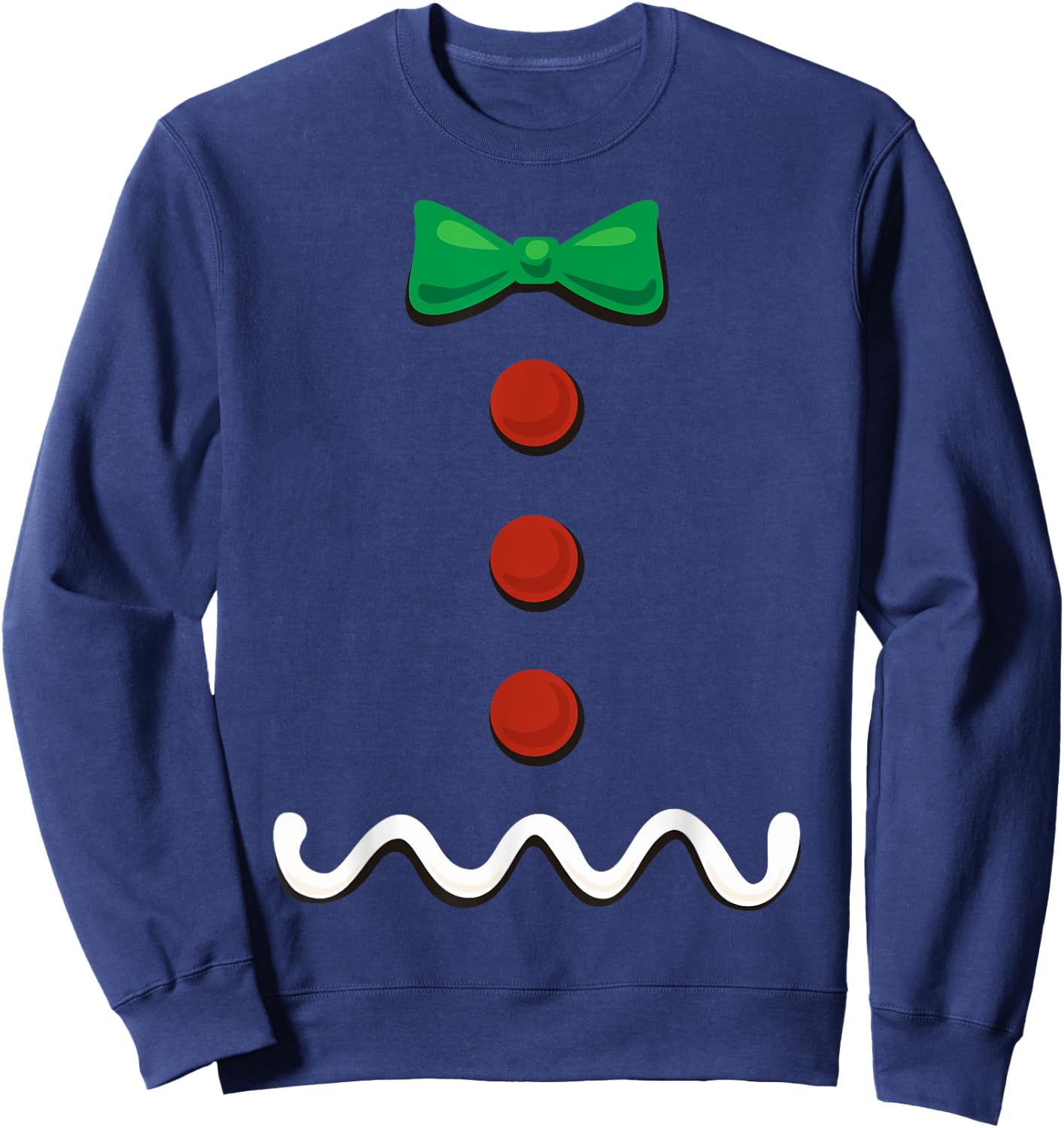 Gingerbread Man Christmas Costume Sweatshirt - Sweatshirt | Navy