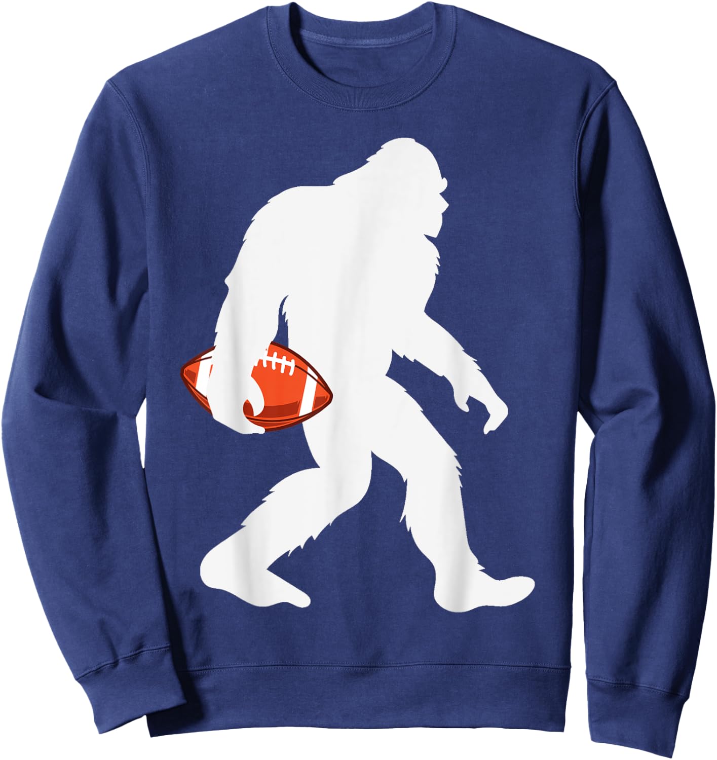 Sasquatchful Girls' -Kids Football-Themed Bigfoot - Black, Small, Short Sleeve Sweatshirt - Sweatshirt | Navy