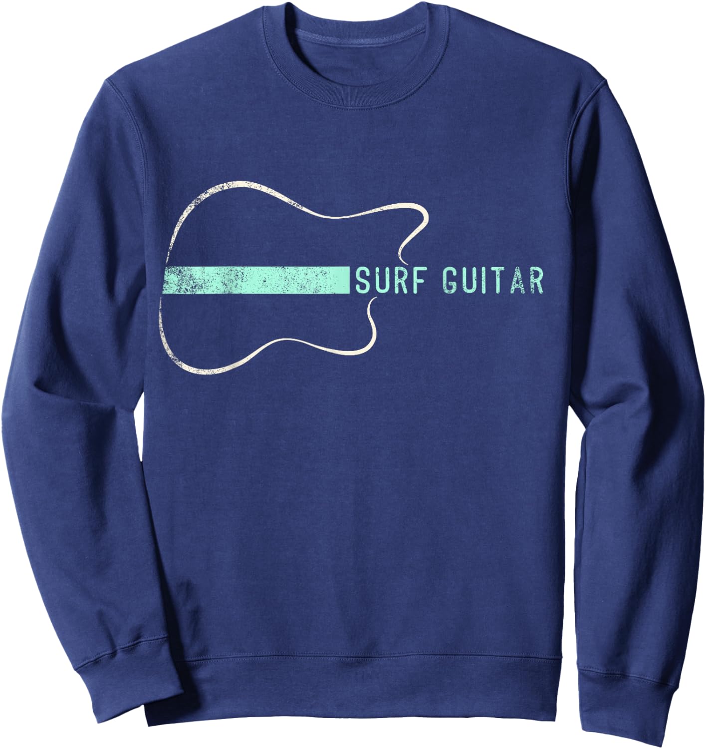 Surf Music - Surf Rock Guitar Sweatshirt - Sweatshirt | Navy
