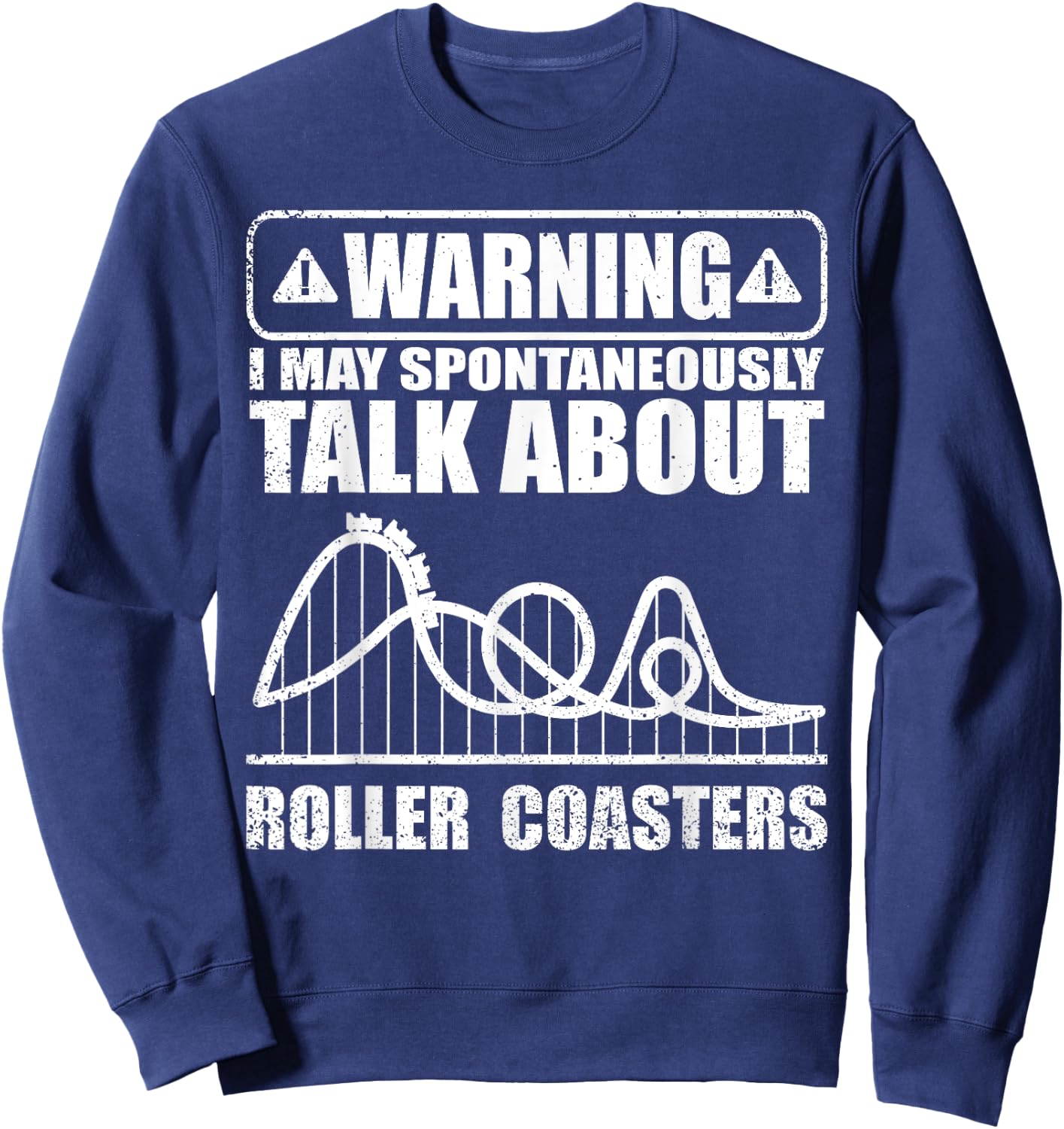Cute Roller Coaster Women Ride Rollercoaster Lovers Sweatshirt - Sweatshirt | Navy