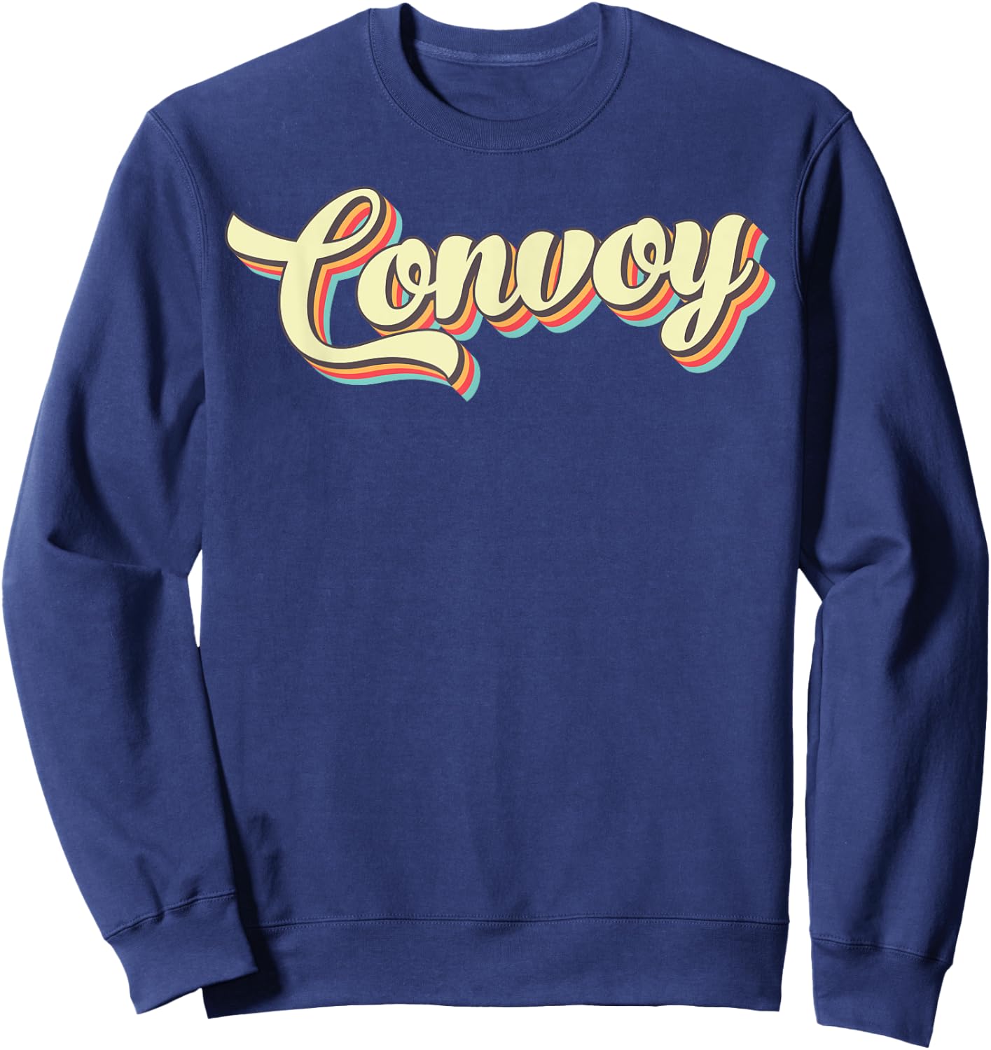 Convoy Retro Art Baseball Font Vintage Sweatshirt - Sweatshirt | Navy