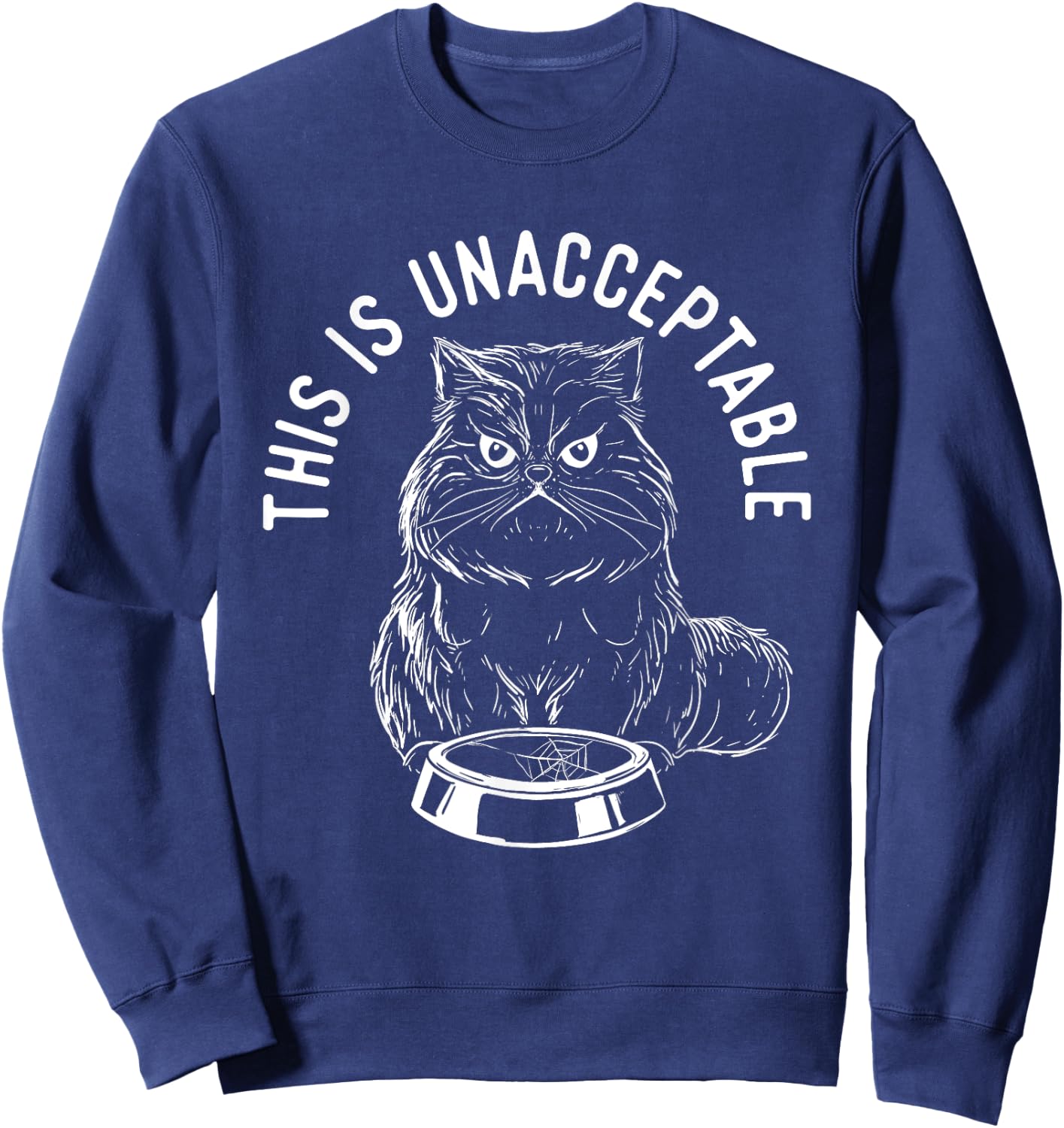 This Is Unacceptable - Cat Lover Kitten Lover Kitty Women Girls Kids Sweatshirt - Sweatshirt | Navy
