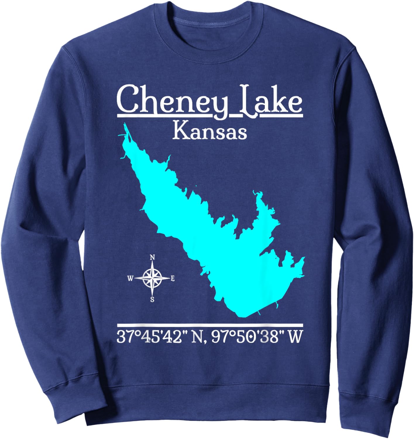 Cheney Lake, Kansas Sweatshirt - Sweatshirt | Navy