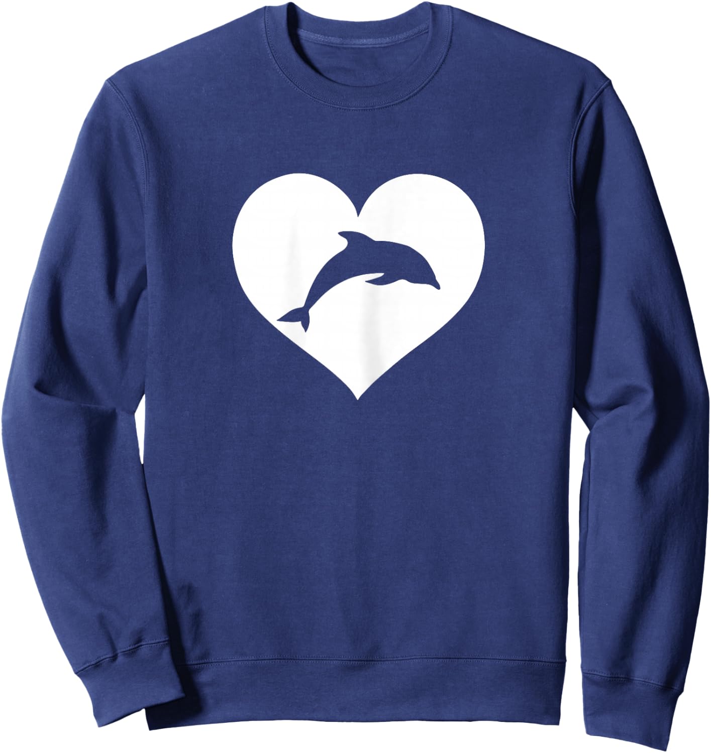 Cute Pink Dolphin Sweatshirt - Sweatshirt | Navy