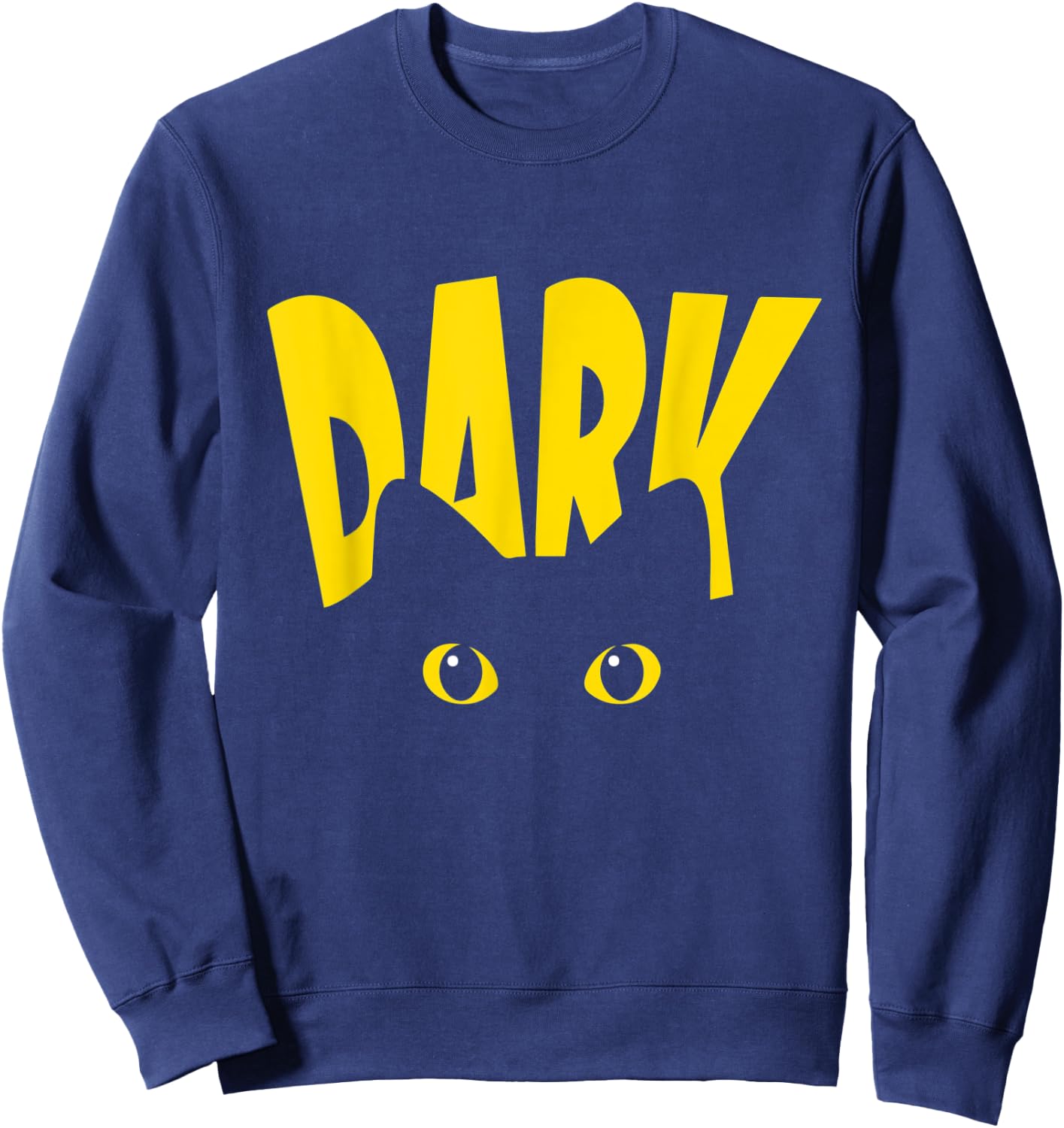 Black Cat Yellow Eyes Shirt , Funny Black Cat Owner Men Women Sweatshirt - Sweatshirt | Navy