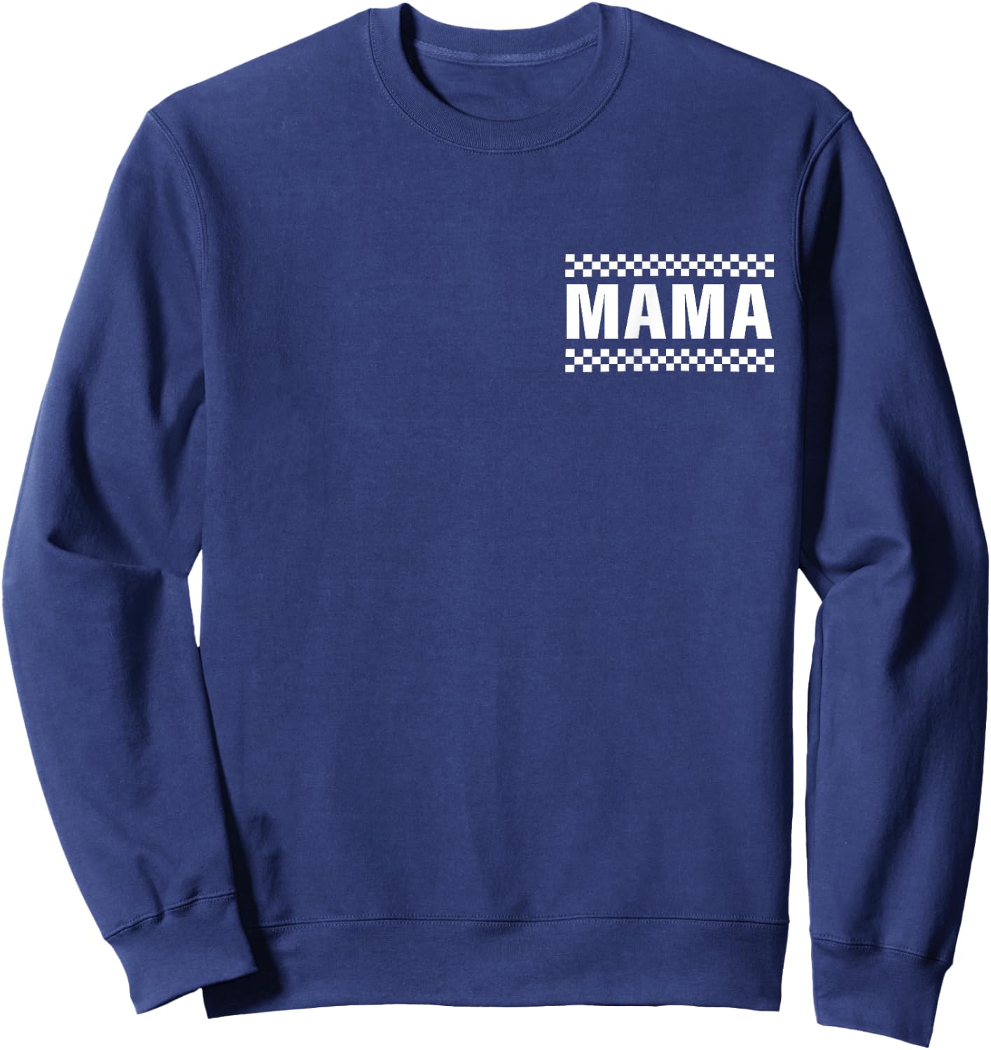 Racing Birthday Party Matching Family Race Car Pit Crew Mama Sweatshirt - Sweatshirt | Navy
