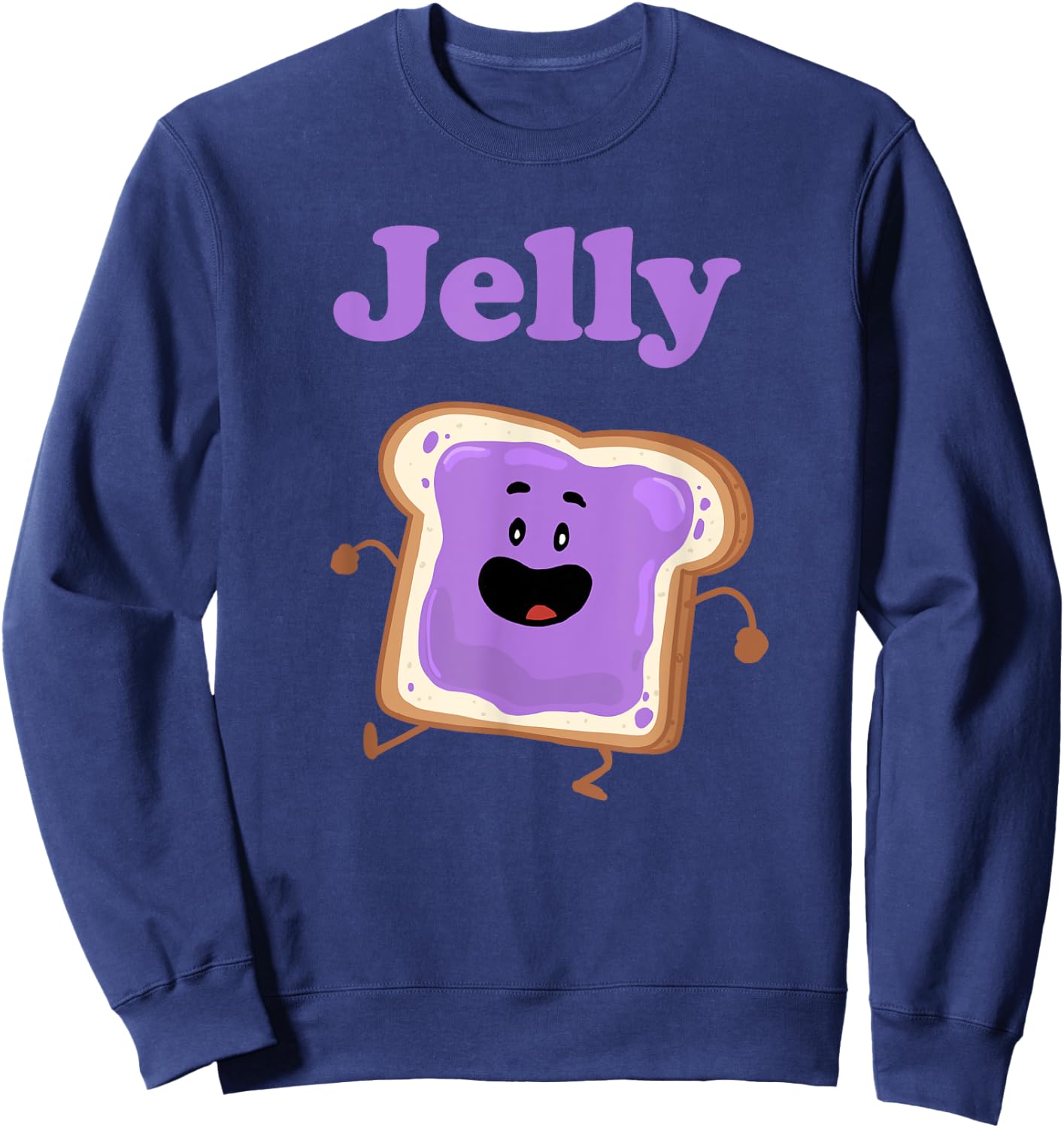 Miftees Besties Dancing Jelly Peanut Butter and Jelly - Women's Fun Dancing - Black, Small Sweatshirt - Sweatshirt | Navy