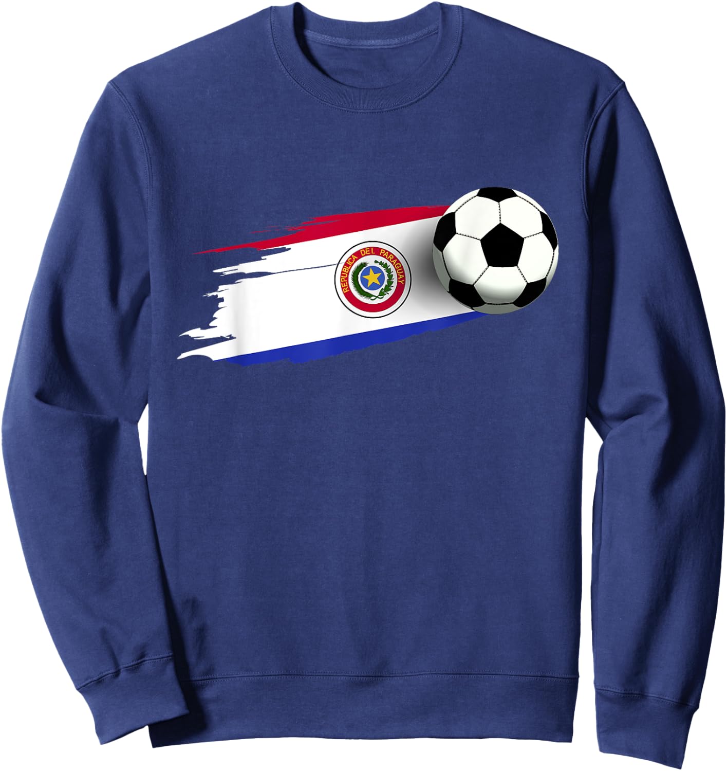 Paraguay Flag Jersey Paraguayan Soccer Team Paraguayan Sweatshirt - Sweatshirt | Navy
