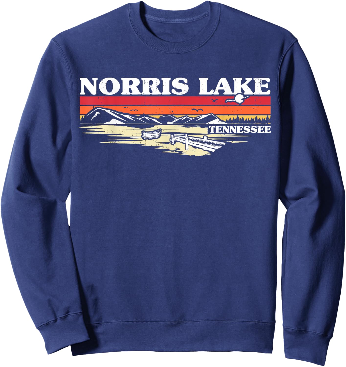 Fishing Boating Camping Lake Vacation Norris Lake Sweatshirt - Sweatshirt | Navy